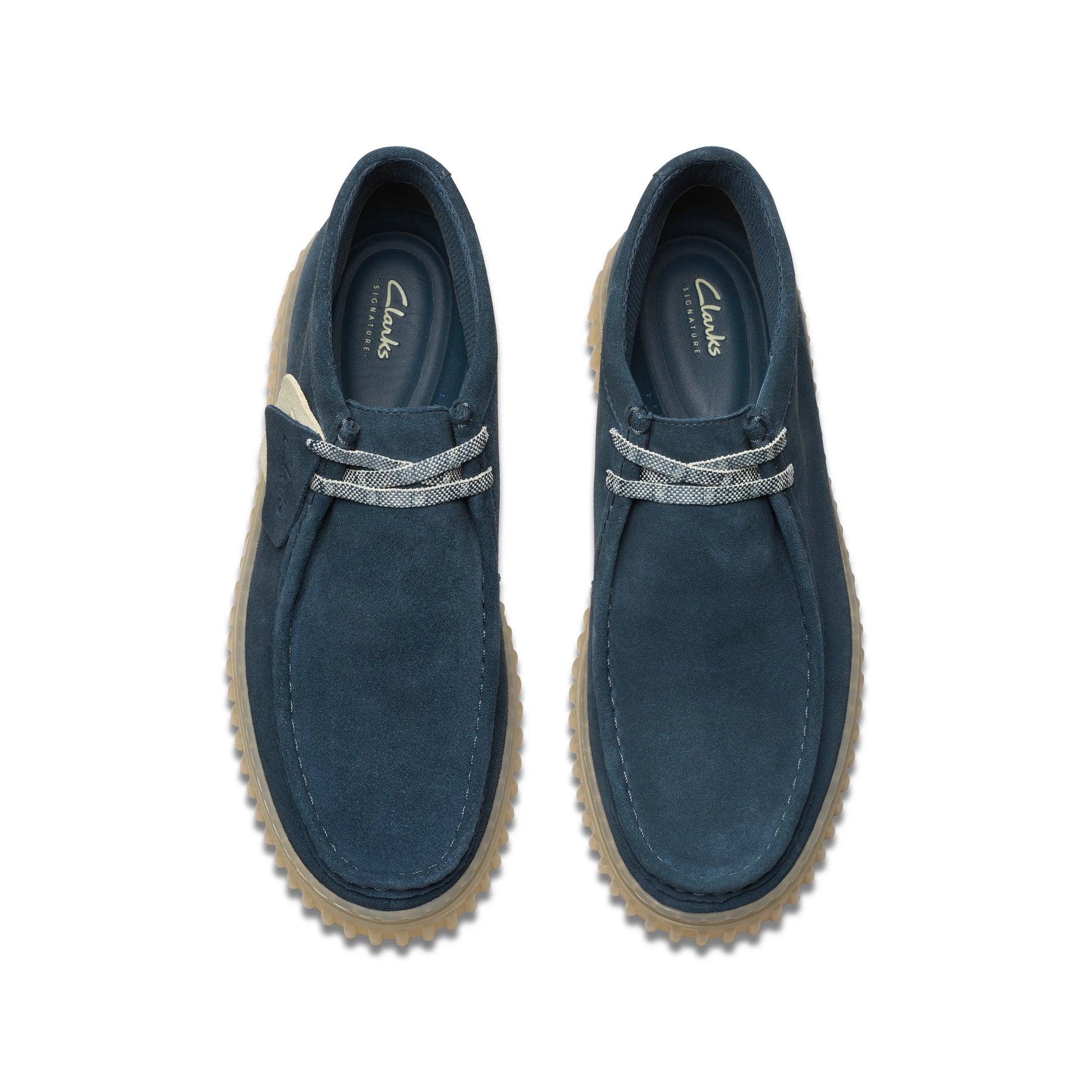 Botas para hombre de la marca clarks modelo torhill hi blue suede en color azul