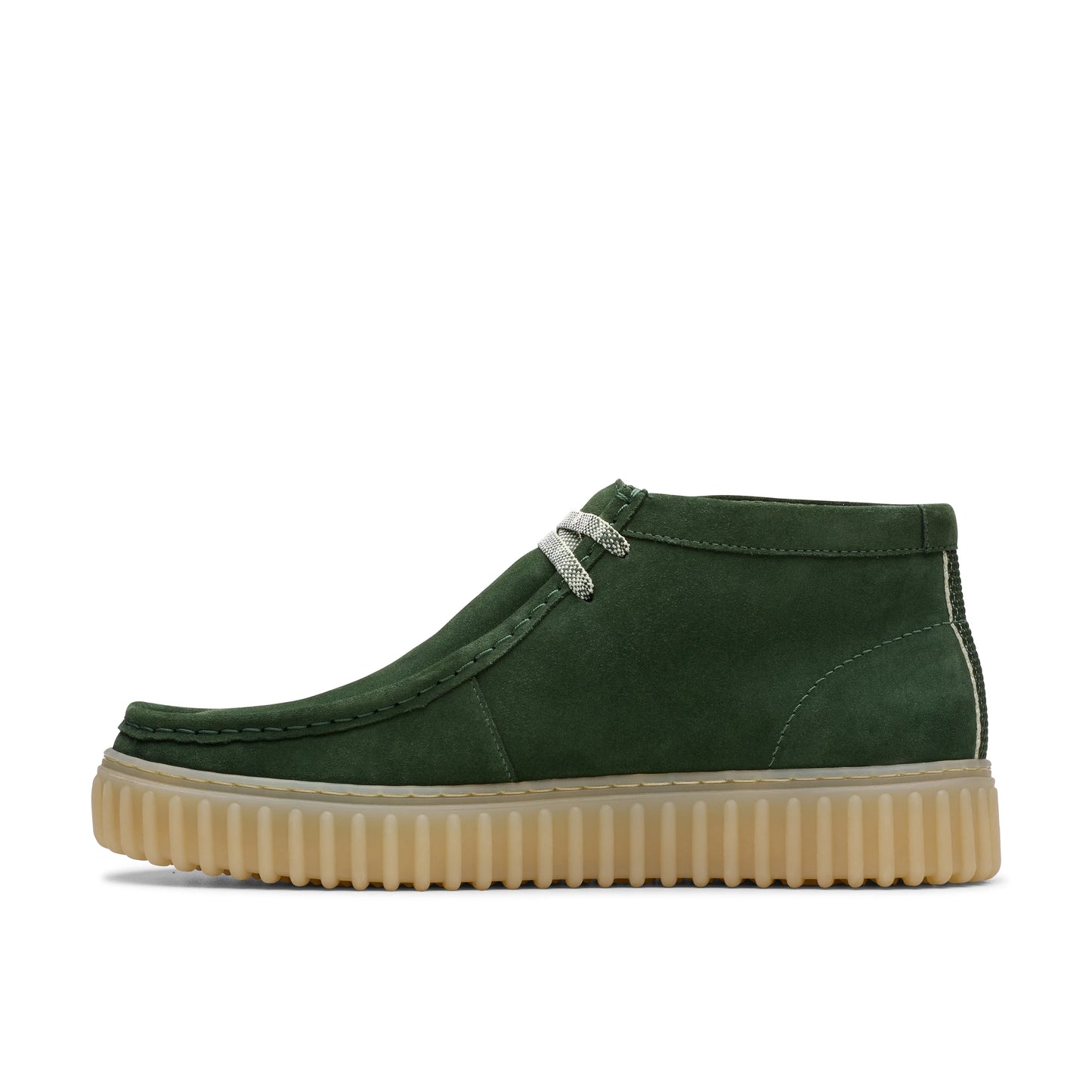 Botas para hombre de la marca clarks modelo torhill hi dark green suede en color verde