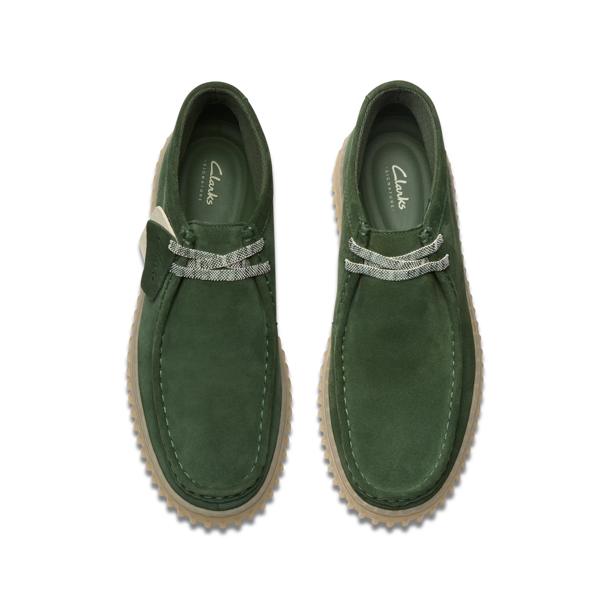 Botas para hombre de la marca clarks modelo torhill hi dark green suede en color verde