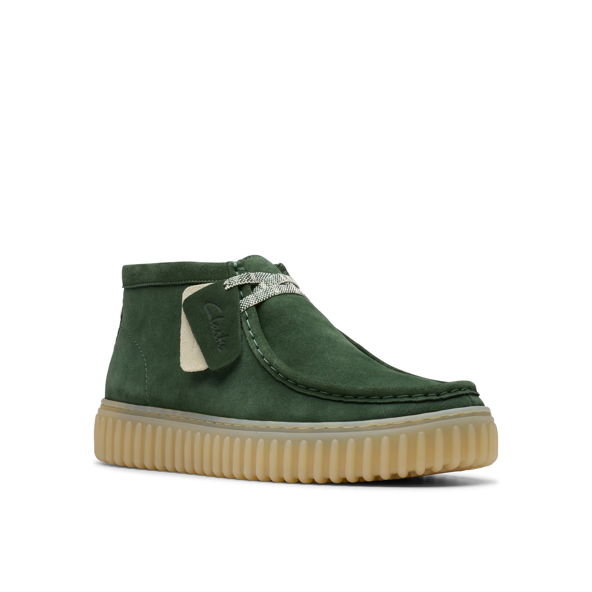 CLARKS WALLABEE HOMBRE TORHILL HIGH DARK GREEN SUEDE VERDE
