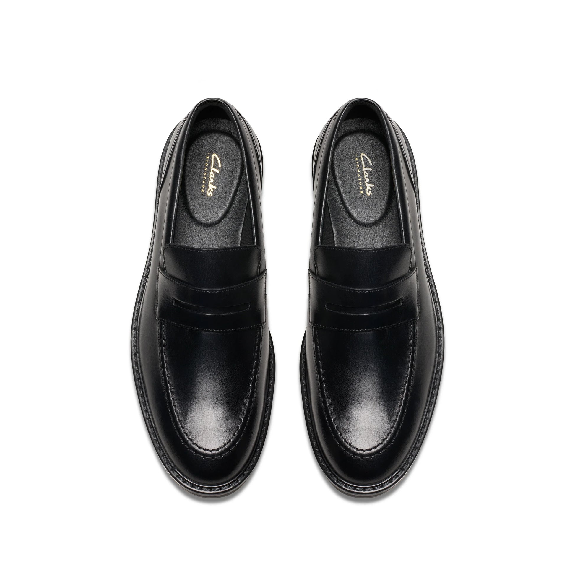 Zapatos casual para hombre de la marca clarks modelo aldwin step black leather en color negro