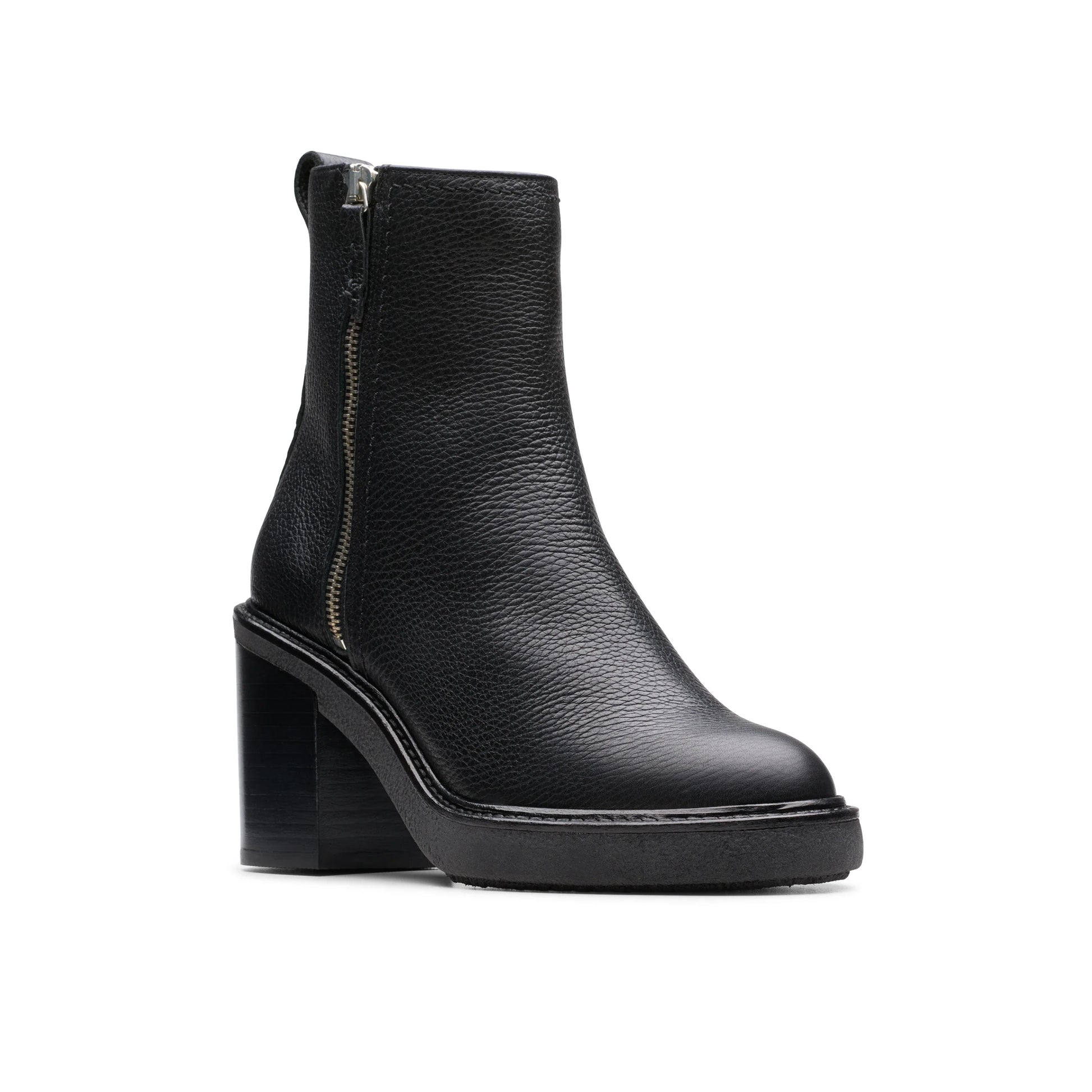 Botas para mujer de la marca clarks modelo cassiano zip black leather en color negro