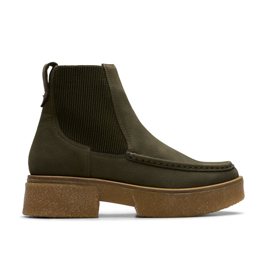 Botas para mujer de la marca clarks modelo linoso top dark green nub en color green