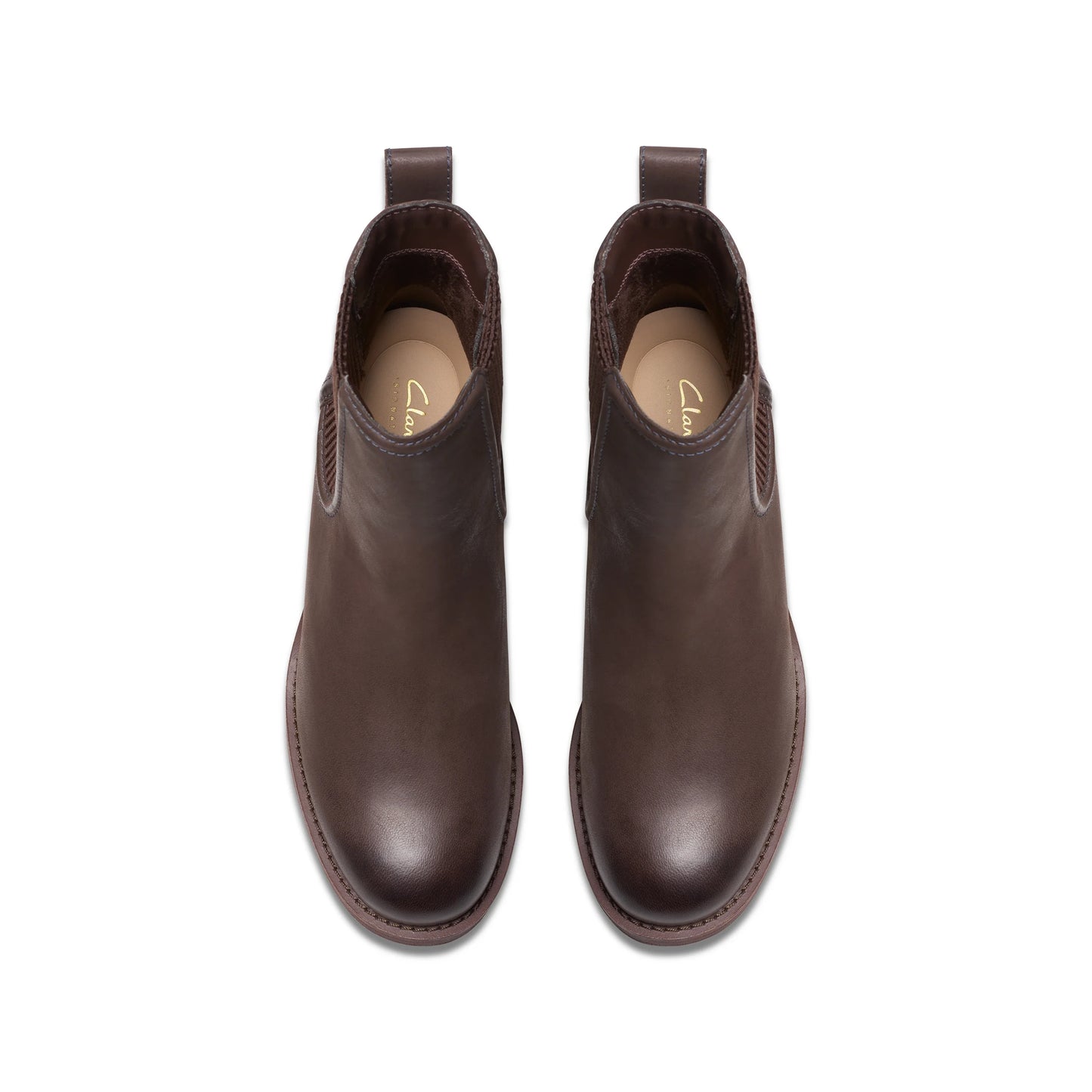 Botas para mujer de la marca clarks modelo chamberly top dark brown lea en color marrón