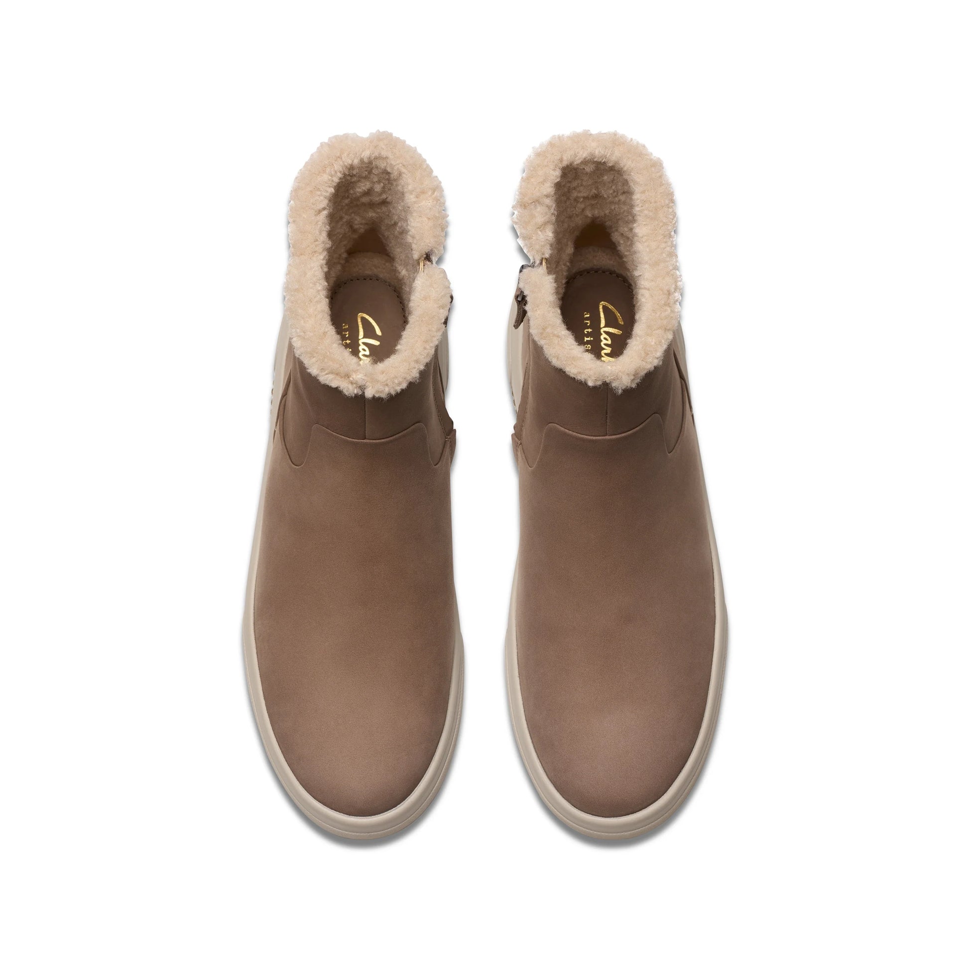 Botas para mujer de la marca clarks modelo hollyhock lane pebble wlined en color beige