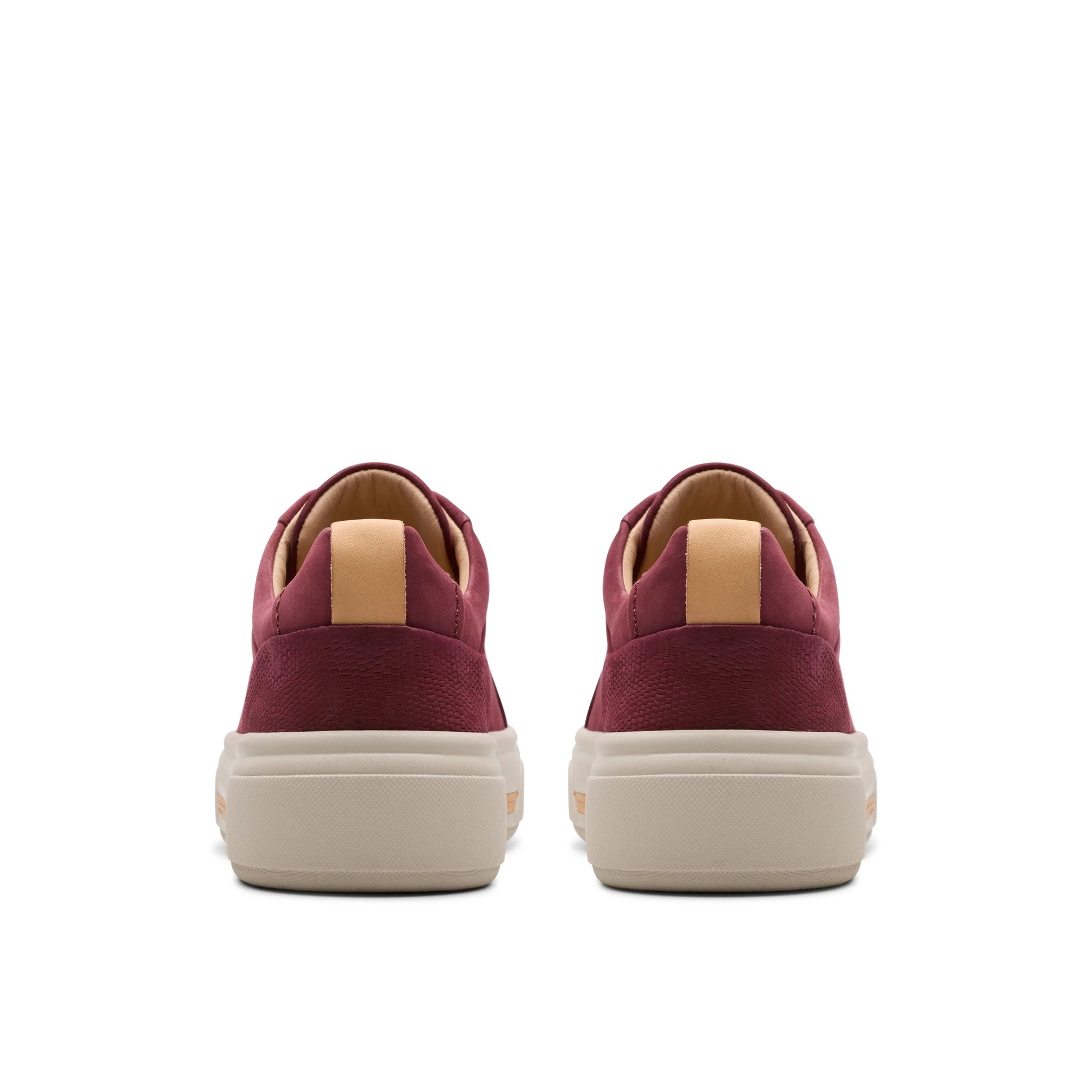 Zapatillas deportivas para mujer de la marca clarks modelo hollyhock walk burgundy en color rojo