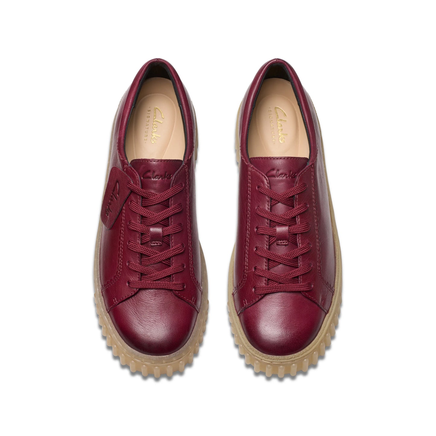 Zapatos casual para mujer de la marca clarks modelo mayhill walk burgundy leather en color rojo