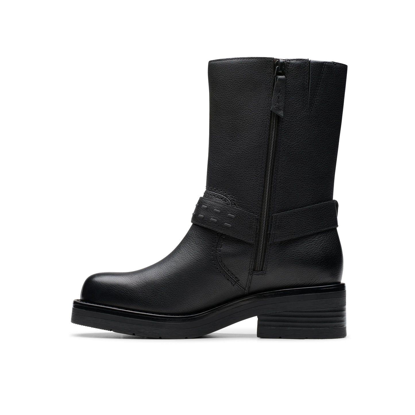 Botas para mujer de la marca clarks modelo rebelle up black leather en color negro