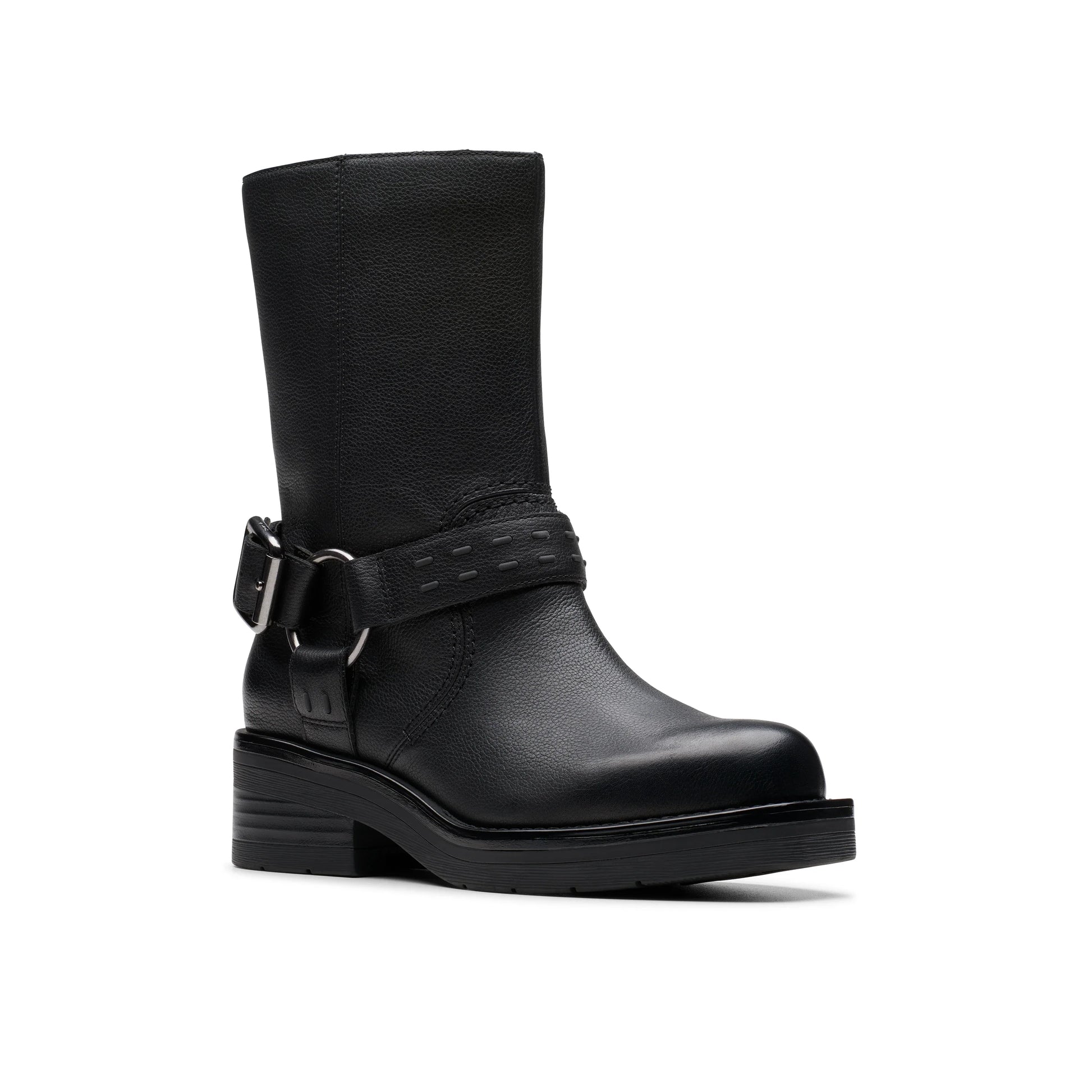 Botas para mujer de la marca clarks modelo rebelle up black leather en color negro