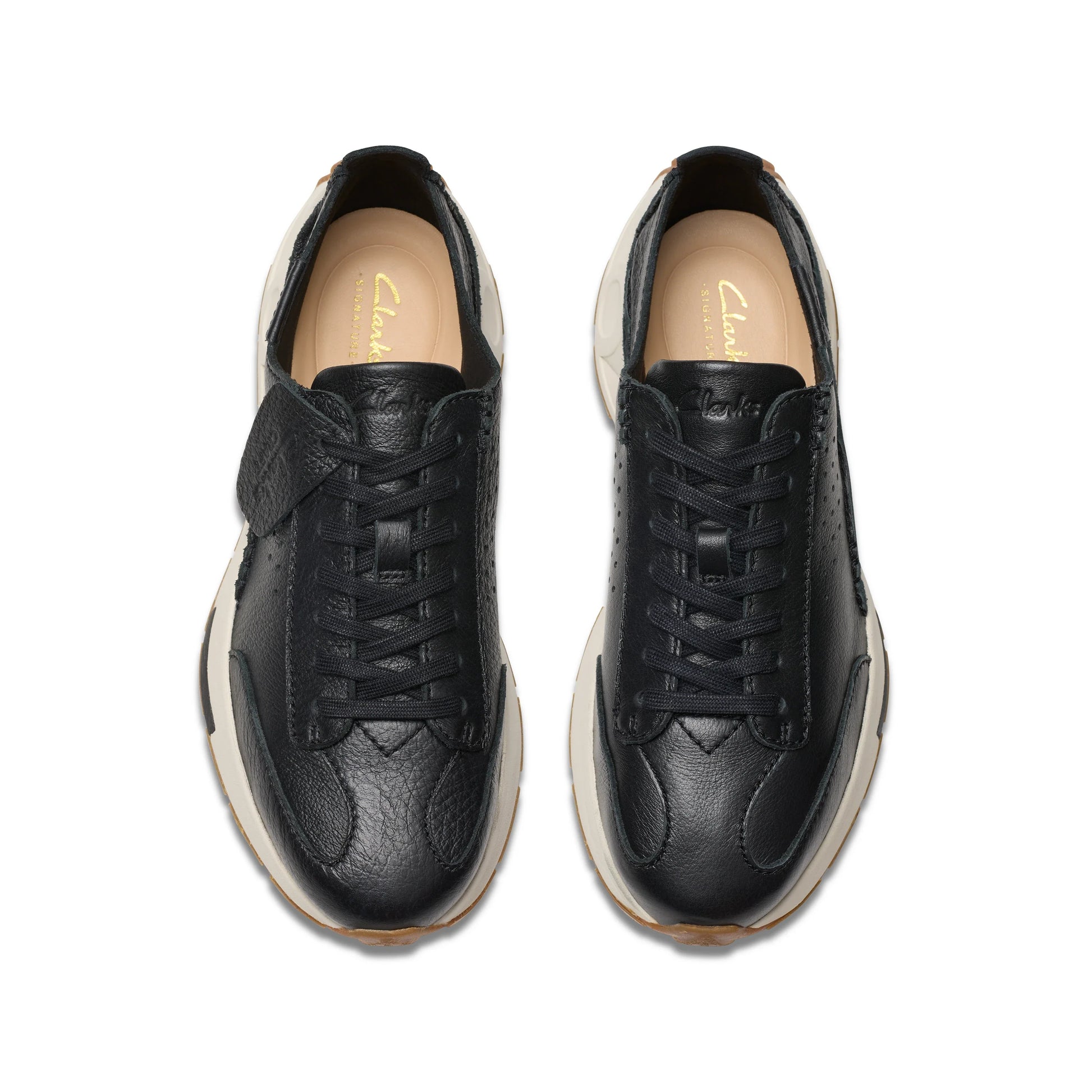 Zapatillas deportivas para mujer de la marca clarks modelo craft speed. black leather en color negro