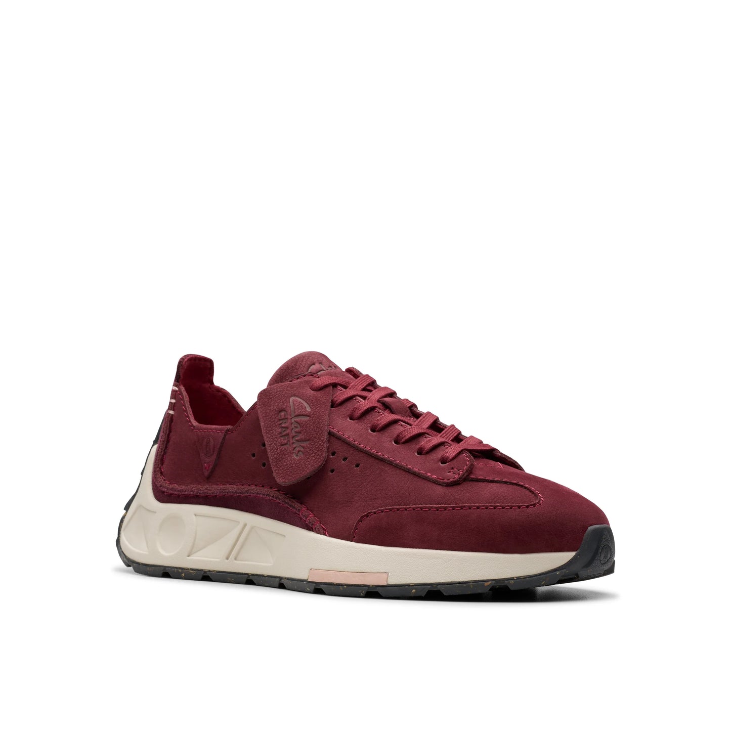 Zapatillas deportivas para mujer de la marca clarks modelo craft speed. burgundy nubuck en color rojo