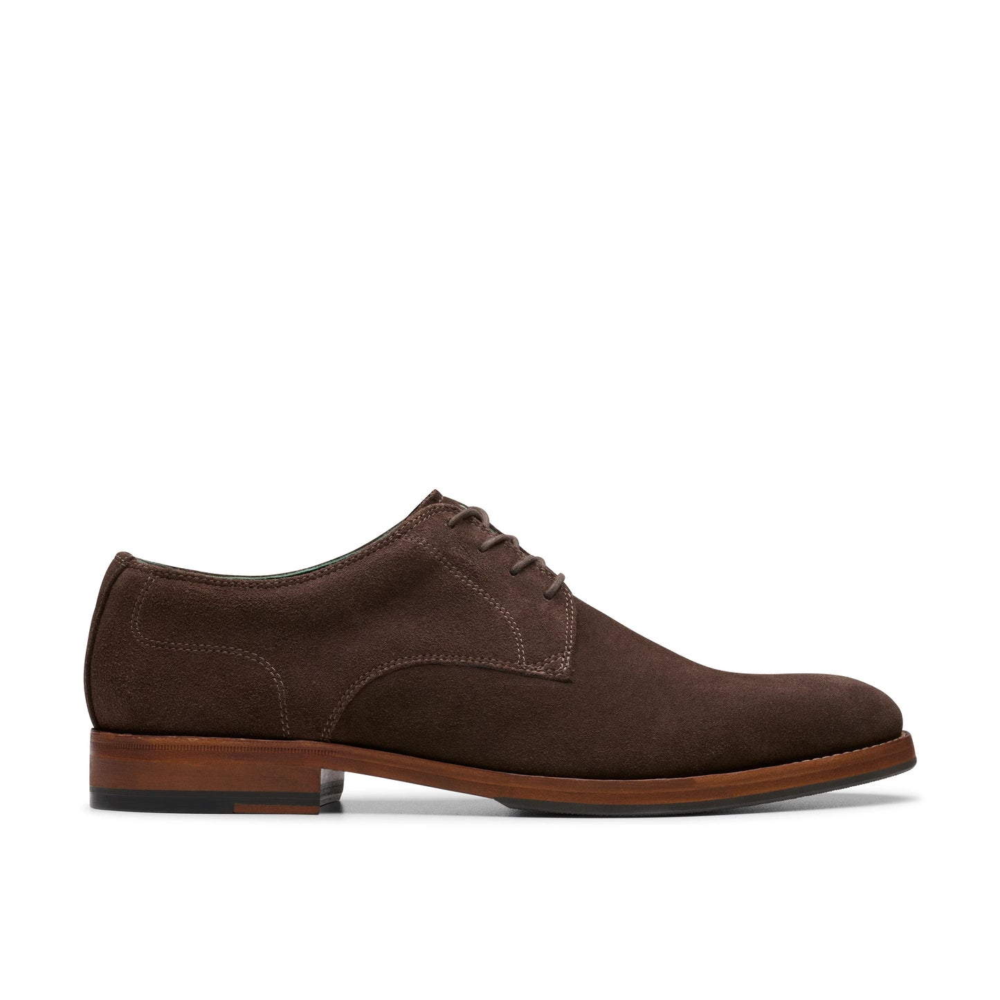 Zapatos De Vestir De La Marca Clarks  Para Hombre Modelo Craftjames Tie Dark Brown Suede En Color Marrón