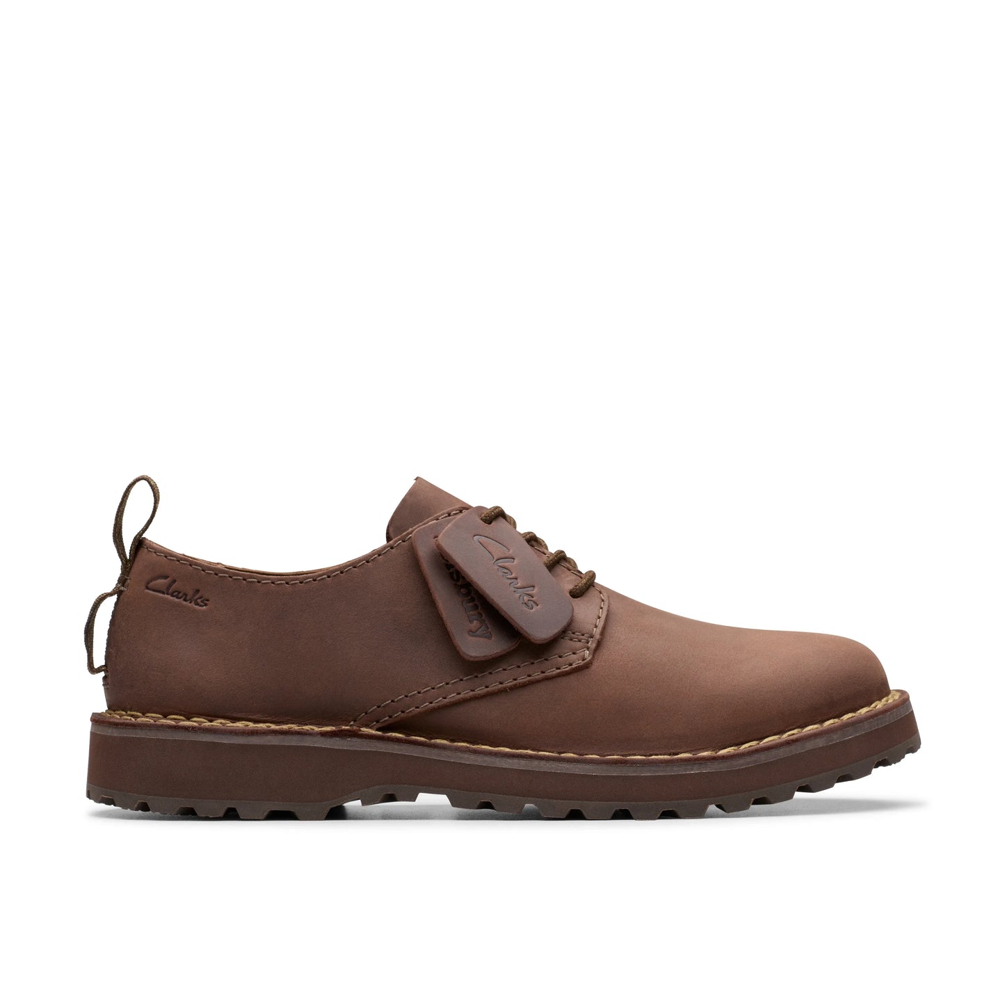 Zapatos casual para hombre de la marca clarks modelo solsbury lace dark brown lea en color marrón