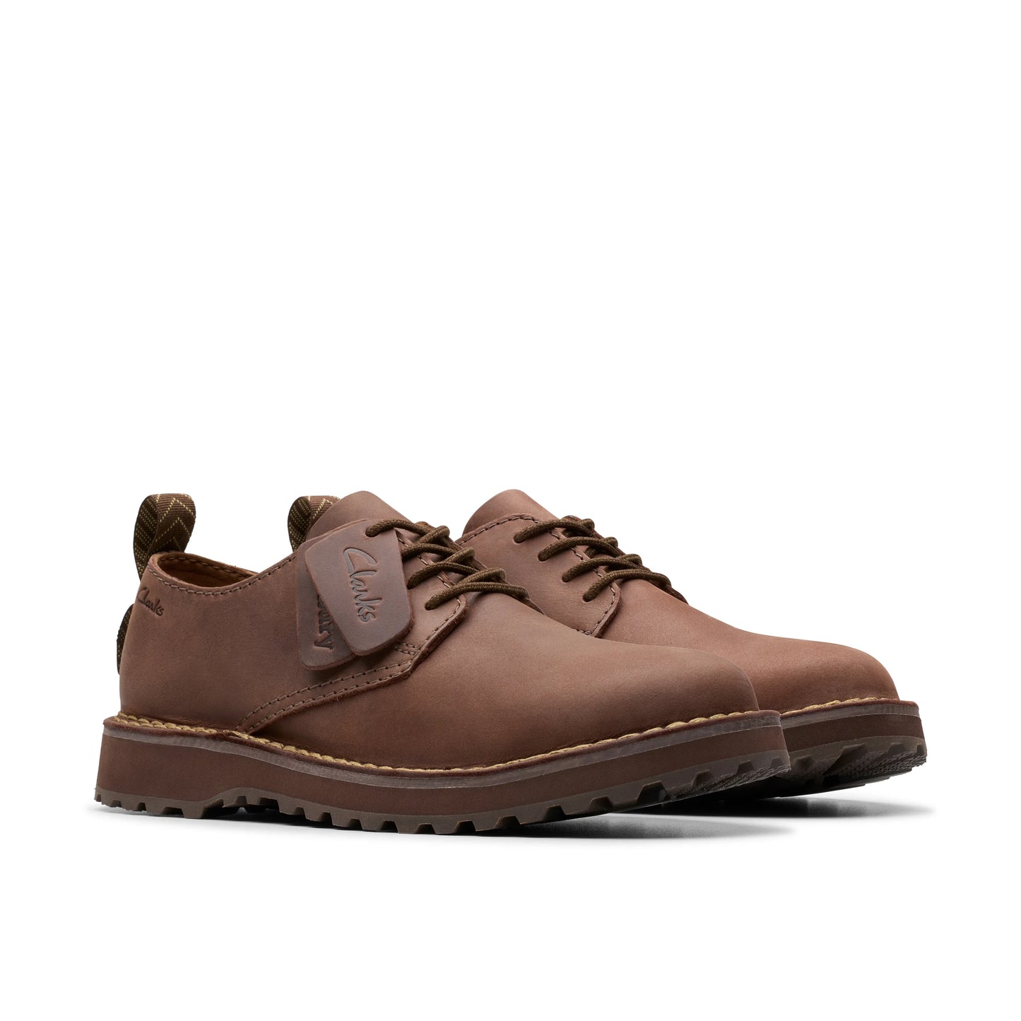 Zapatos casual para hombre de la marca clarks modelo solsbury lace dark brown lea en color marrón