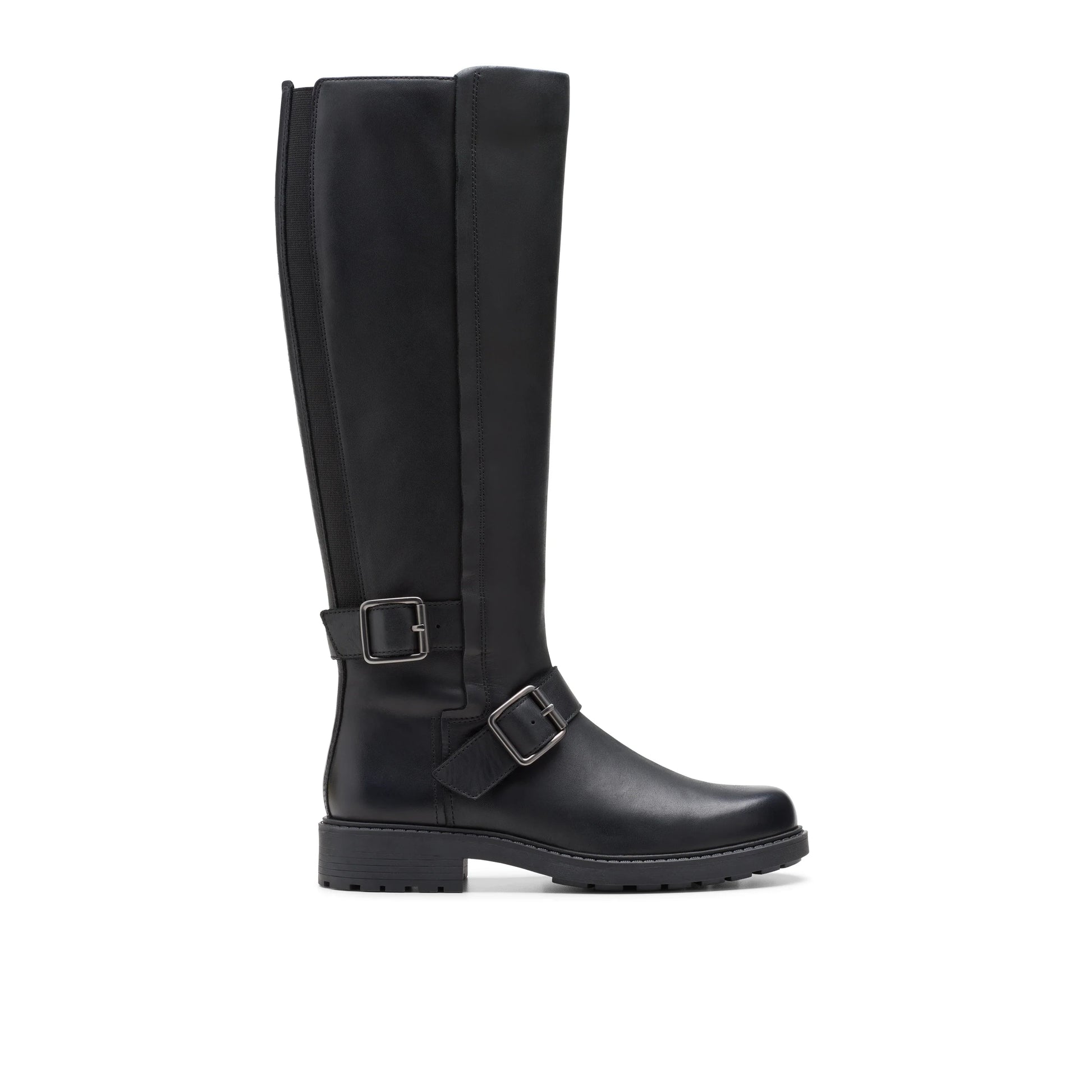 BOTAS CLARKS MODELO ORINOCO2 TALL NEGRO BLACK LEATHER PARA MUJER Tascon