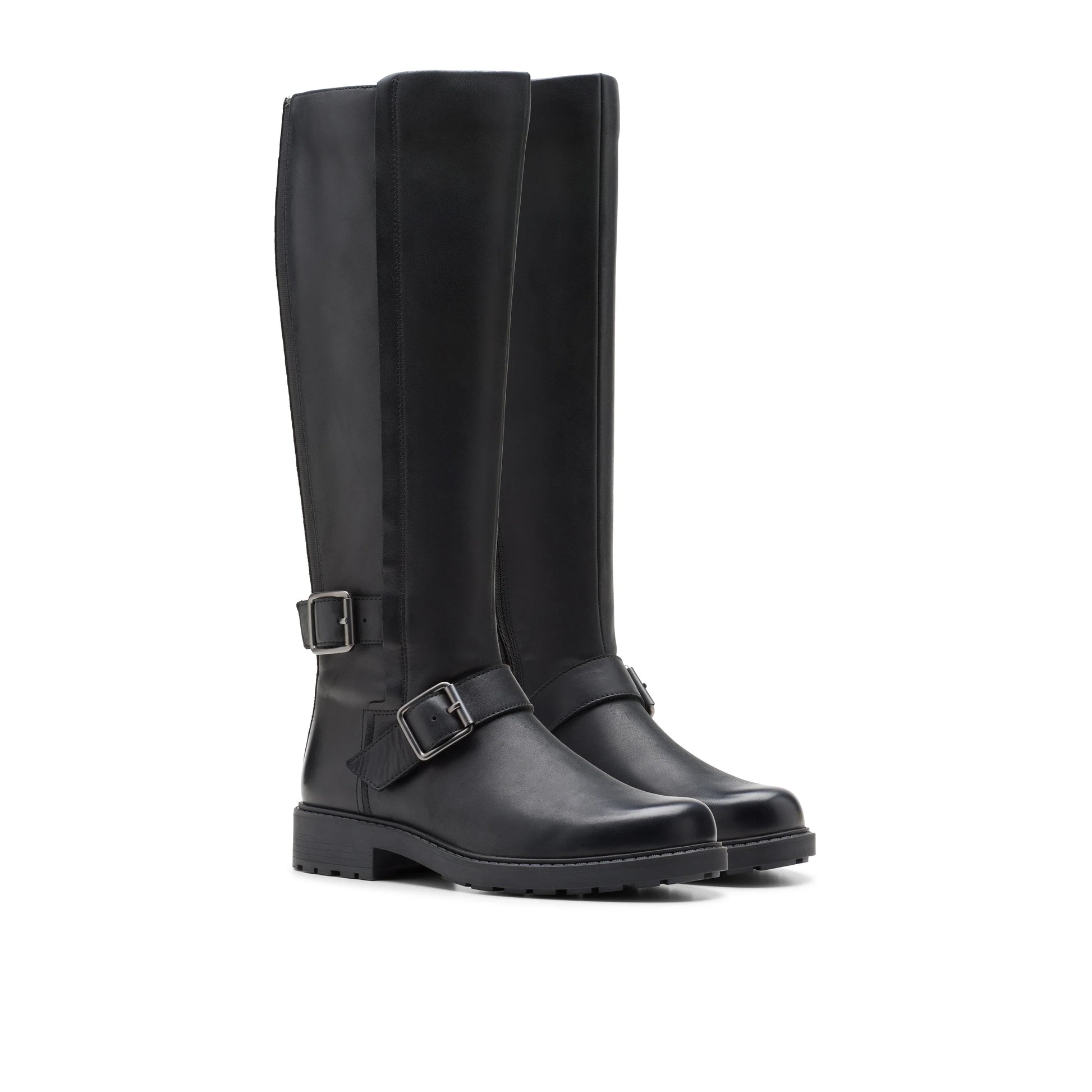 Botas para mujer de la marca clarks modelo orinoco2 tall black leather en color negro