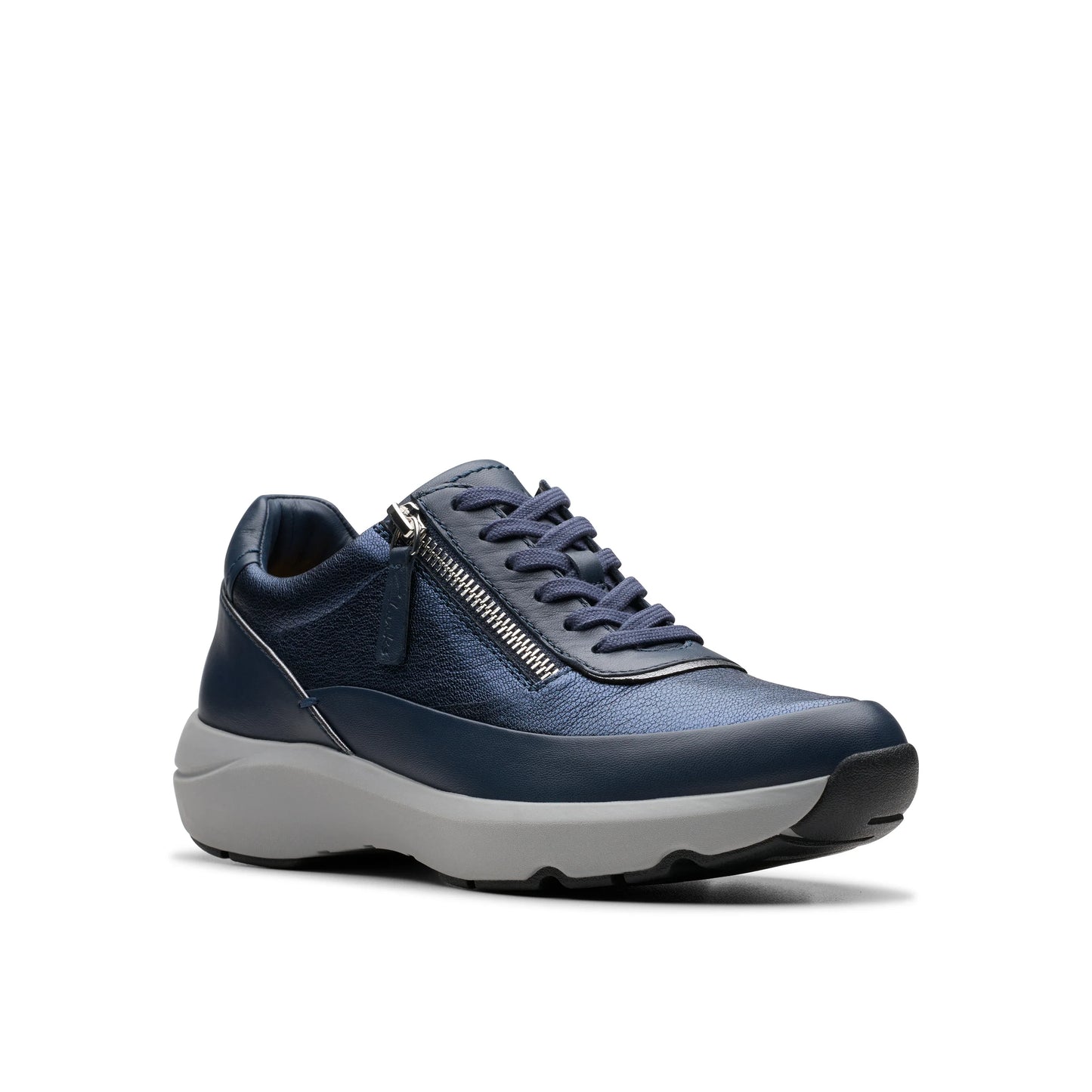 Zapatillas deportivas para mujer de la marca clarks modelo tivoli zip navy combi en color azul