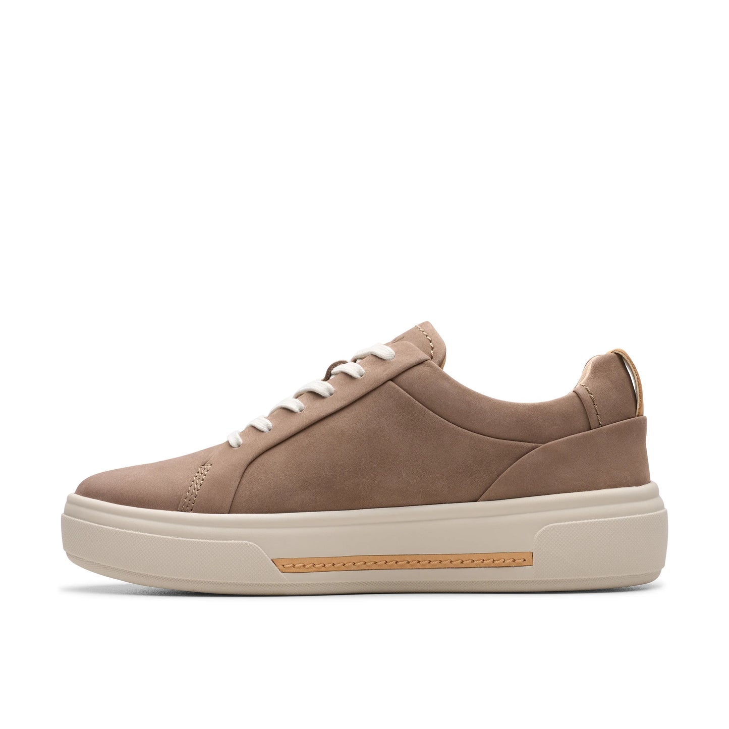 Zapatillas deportivas para mujer de la marca clarks modelo hollyhock walk pebble combi en color beige