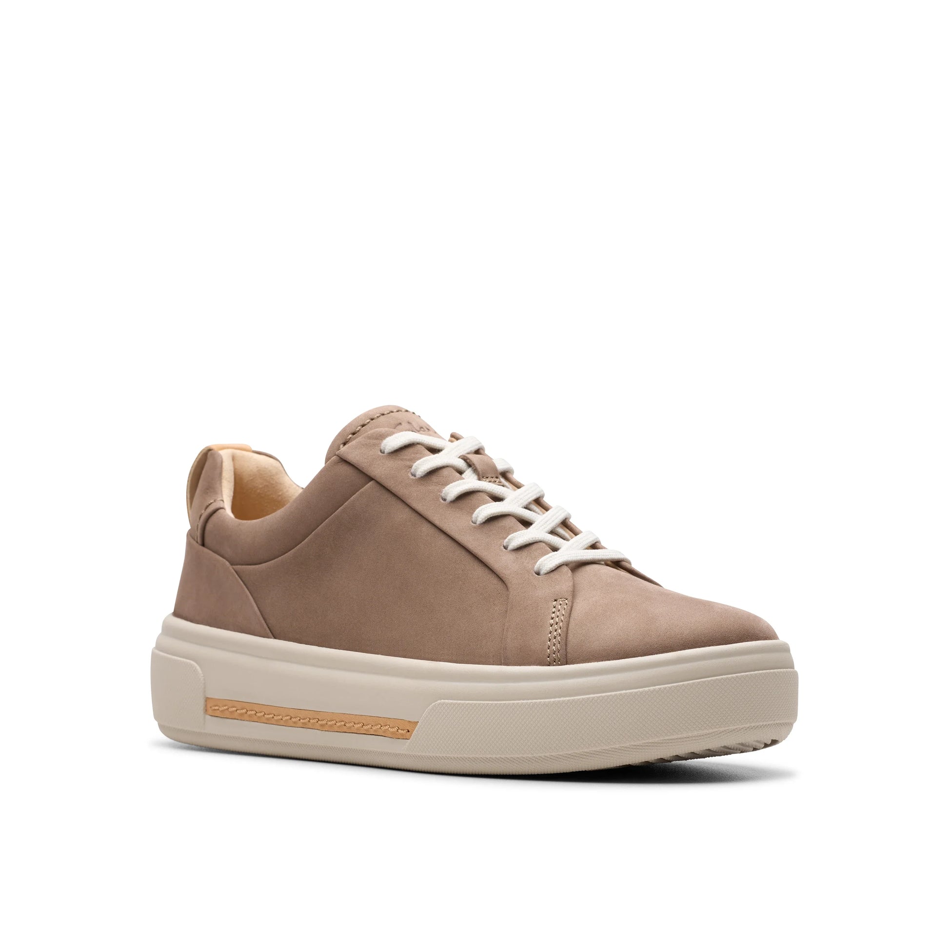 Zapatillas deportivas para mujer de la marca clarks modelo hollyhock walk pebble combi en color beige