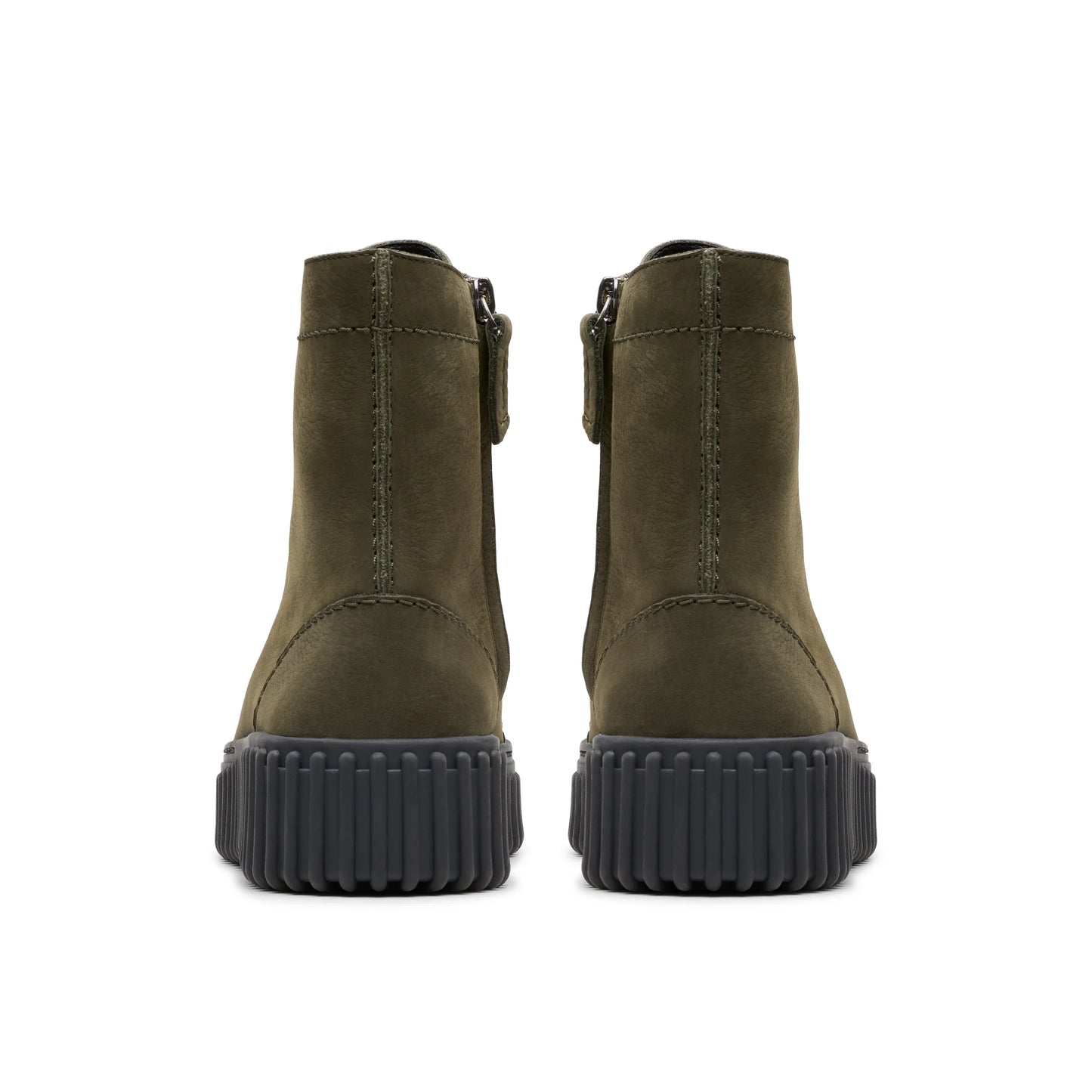 Botas para mujer de la marca clarks modelo torhill rise dark green nub en color green