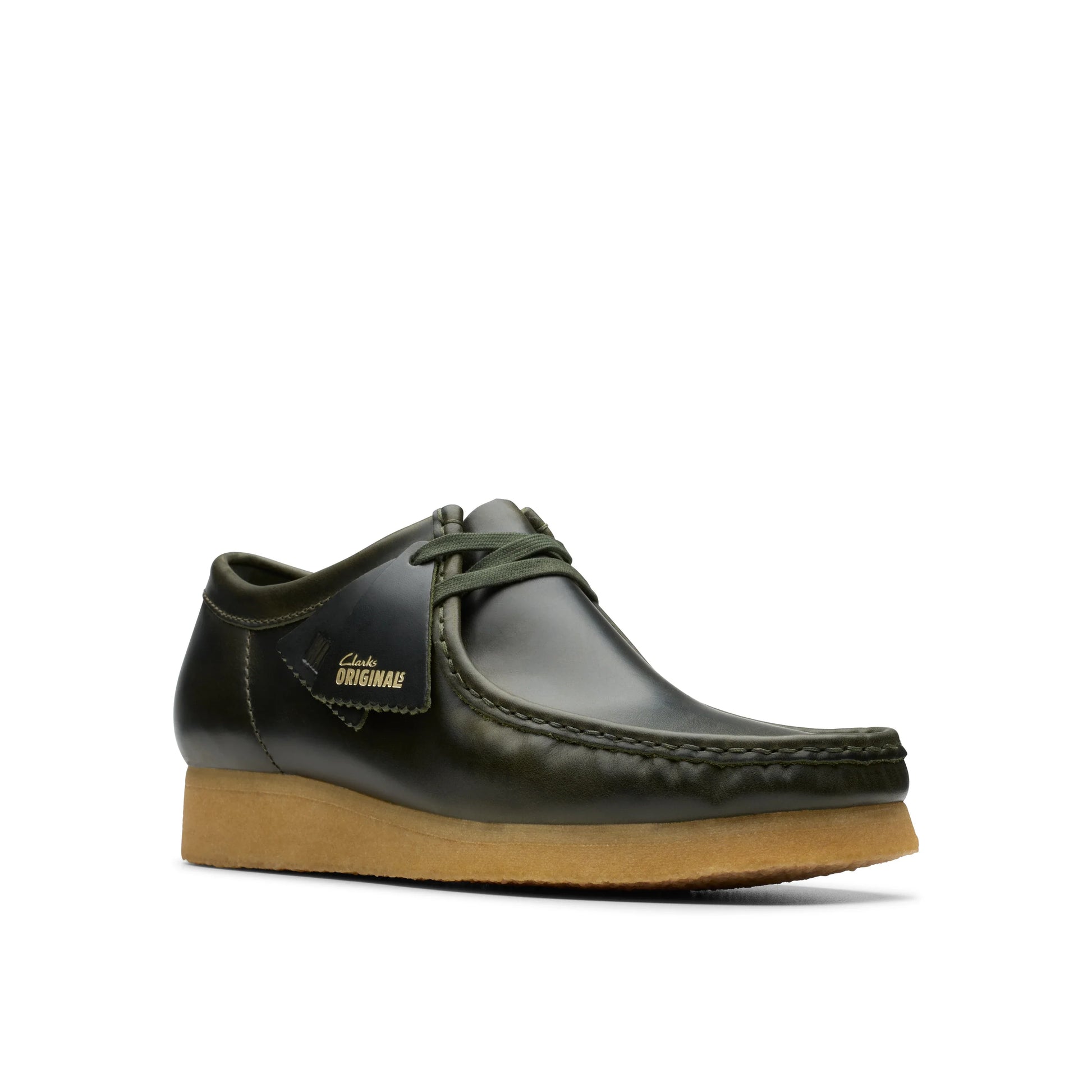 ZAPATOS CASUAL CLARKS MODELO WALLABEE VERDE FOREST GREEN LEA PARA HOMBRE Tascon