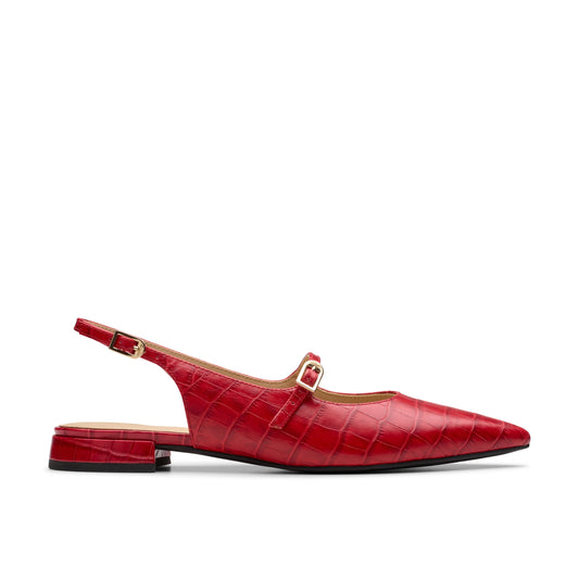 Zapatos de vestir para mujer de la marca clarks modelo sensa15 shine red interest en color rojo