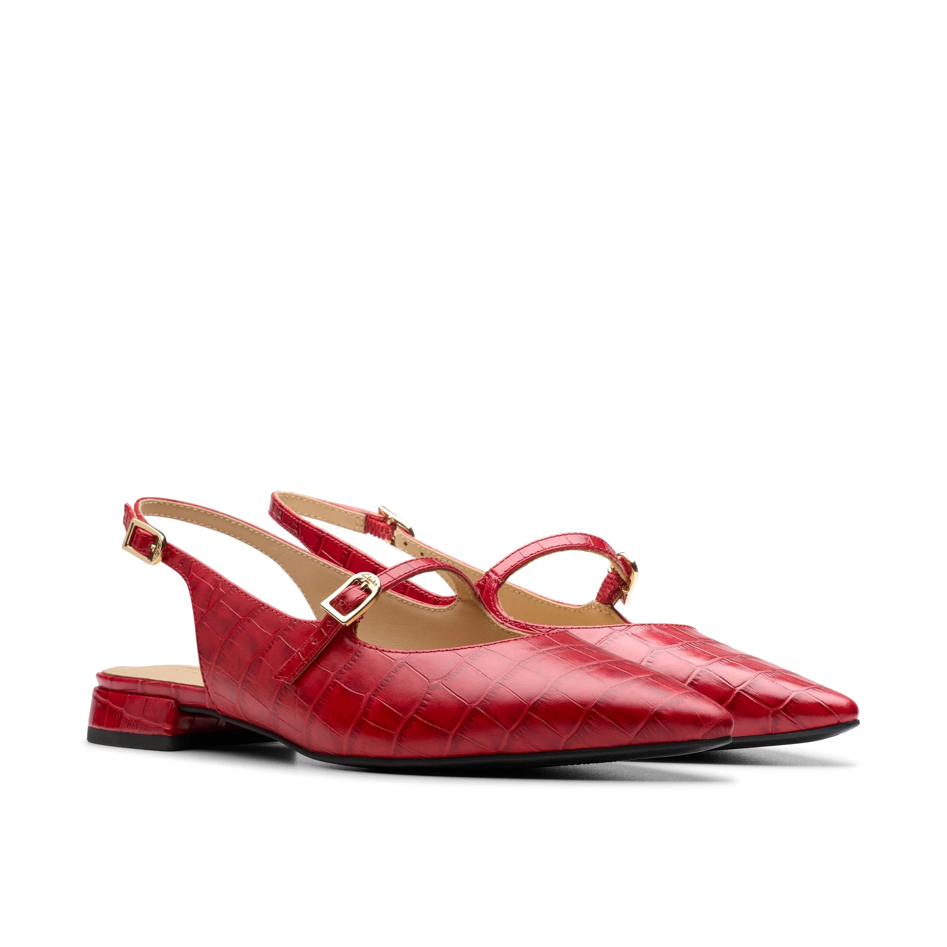 Zapatos de vestir para mujer de la marca clarks modelo sensa15 shine red interest en color rojo