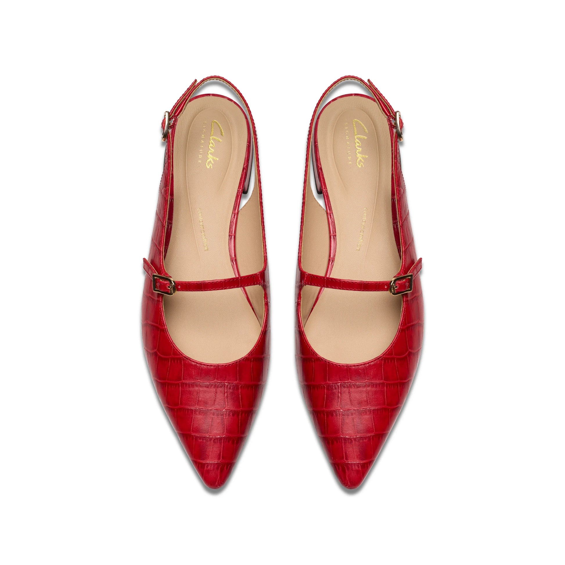 Zapatos de vestir para mujer de la marca clarks modelo sensa15 shine red interest en color rojo