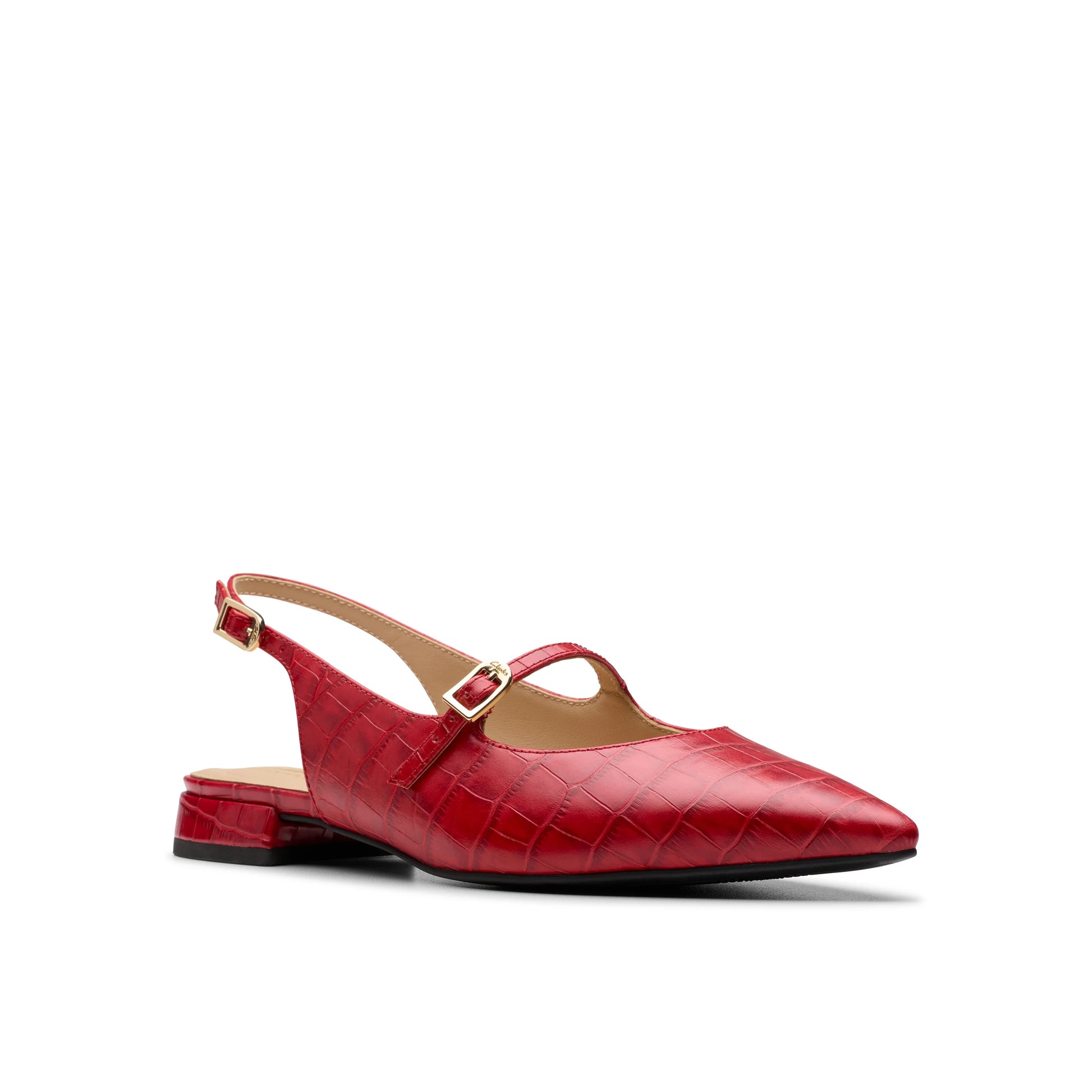 Zapatos de vestir para mujer de la marca clarks modelo sensa15 shine red interest en color rojo