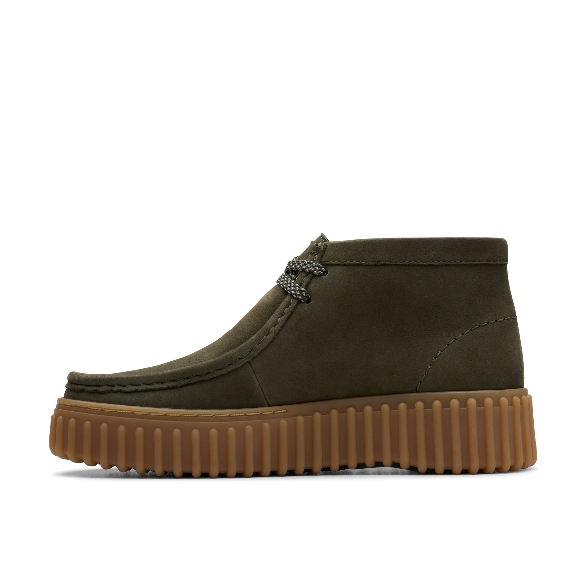 Botas para mujer de la marca clarks modelo torhill moss dark green nub en color green