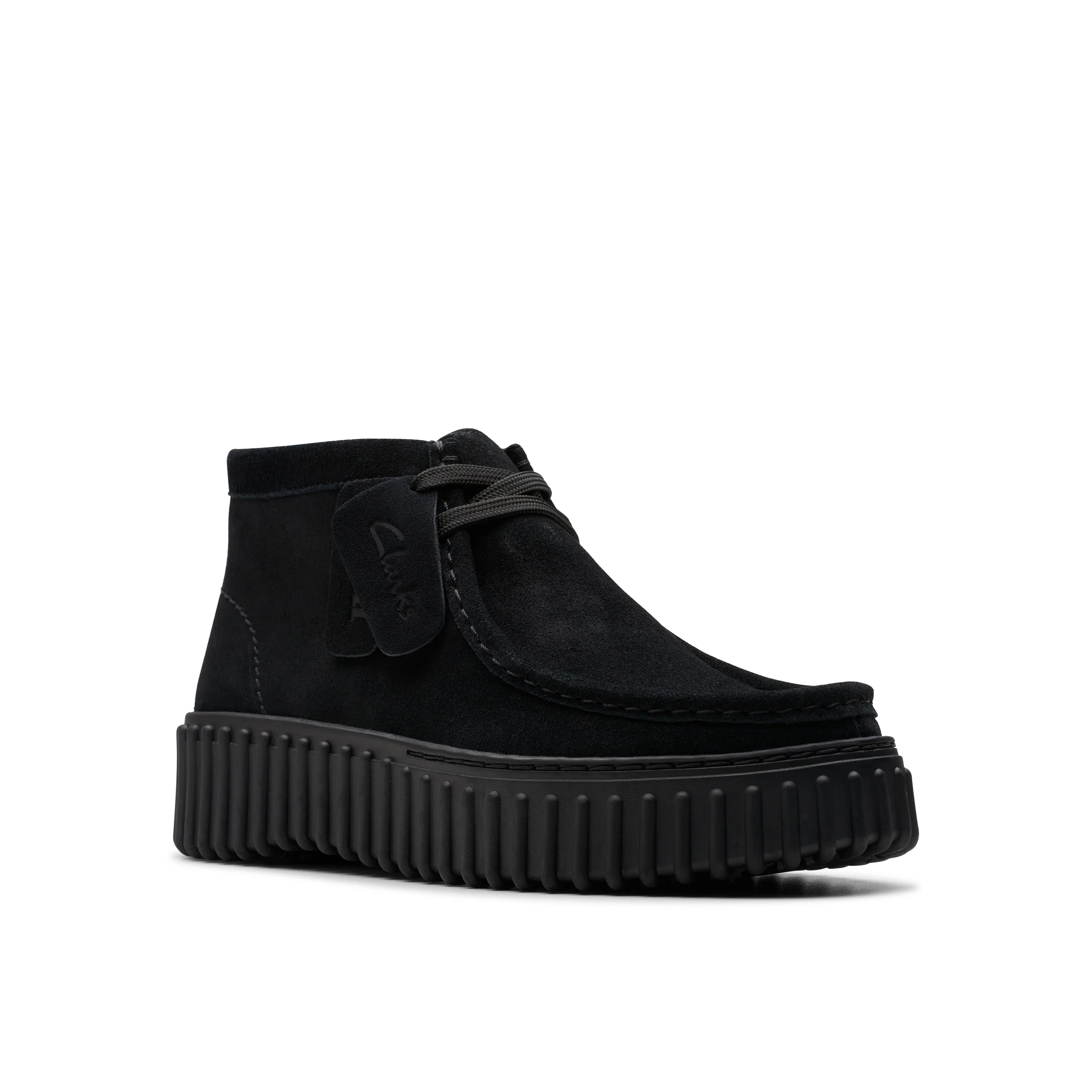 Botines De La Marca Clarks  Para Mujer Modelo Torhill Moss Black Suede En Color Negro