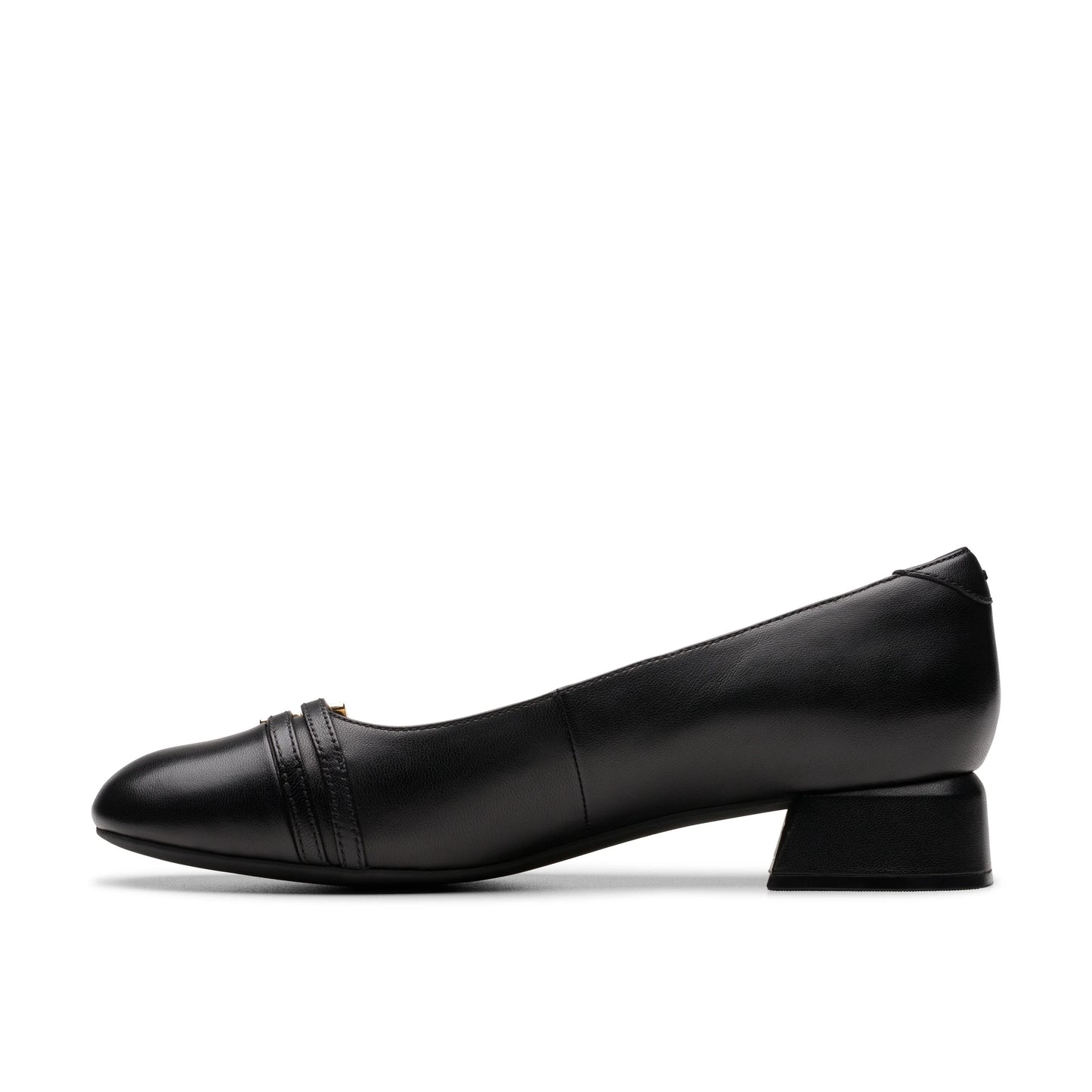 Zapatos de vestir para mujer de la marca clarks modelo daiss30 court black leather en color negro