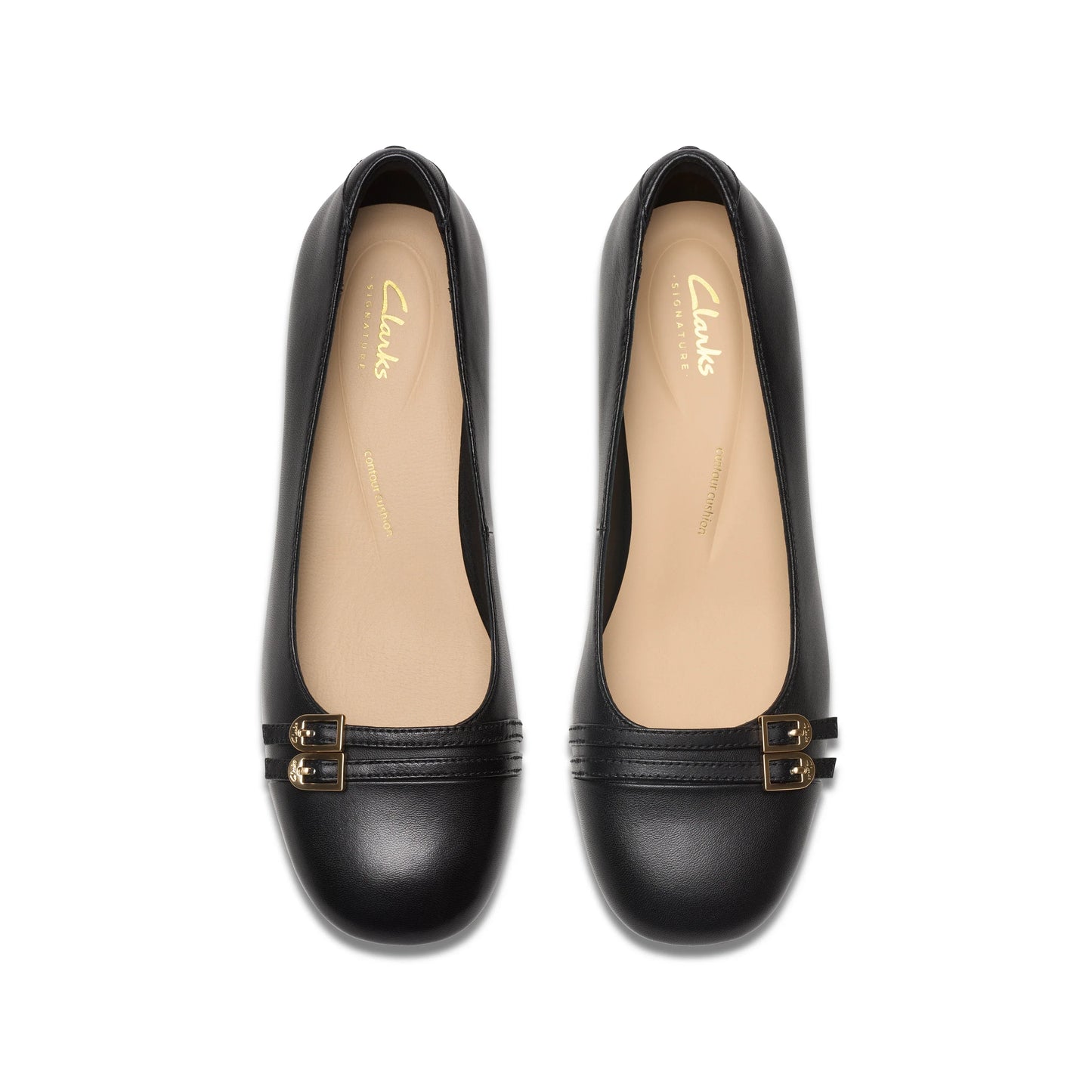 Zapatos de vestir para mujer de la marca clarks modelo daiss30 court black leather en color negro