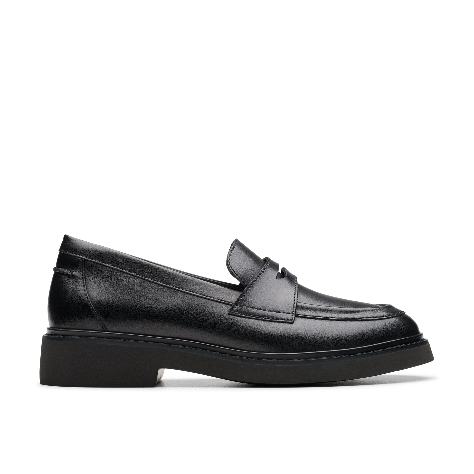 Zapatos casual para mujer de la marca clarks modelo splend edge black leather en color negro