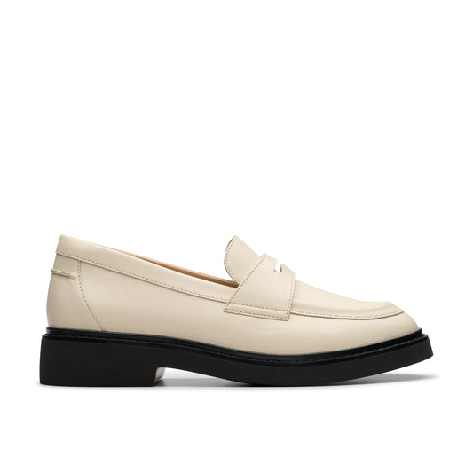 Zapatos casual para mujer de la marca clarks modelo splend edge cream leather en color beige