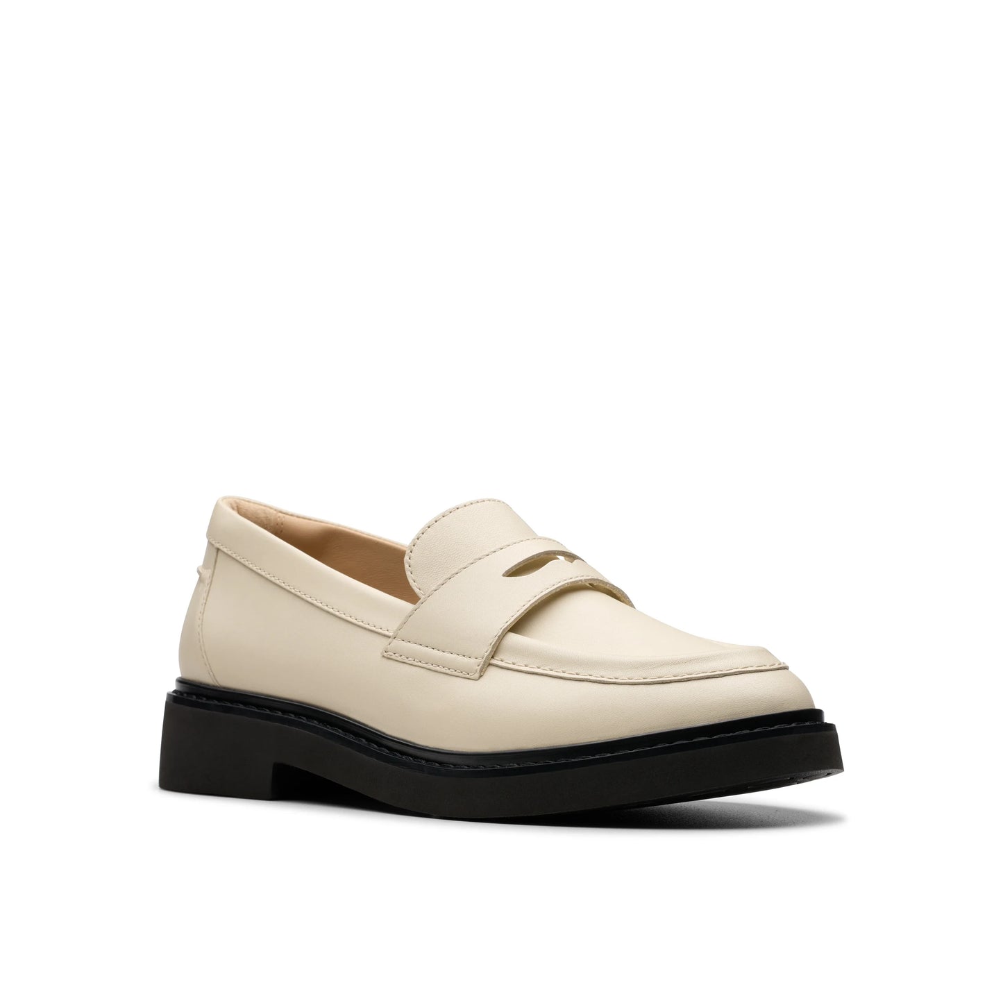 Zapatos casual para mujer de la marca clarks modelo splend edge cream leather en color beige