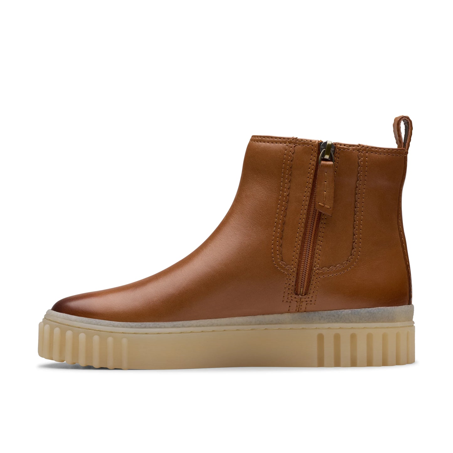 Botas para mujer de la marca clarks modelo mayhill top tan leather en color marrón