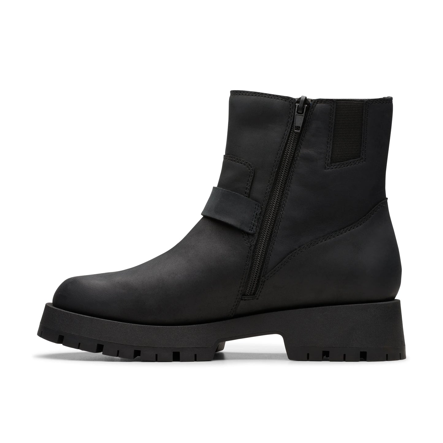 Botas para mujer de la marca clarks modelo ledwick haley black oily lea en color negro