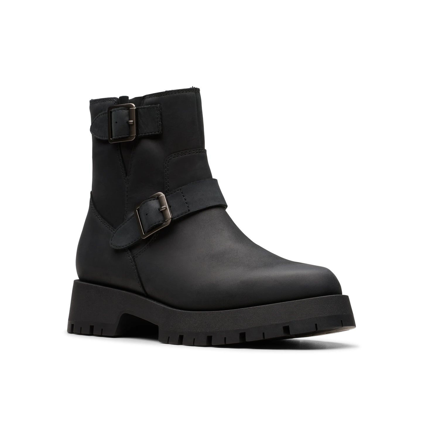 Botas para mujer de la marca clarks modelo ledwick haley black oily lea en color negro