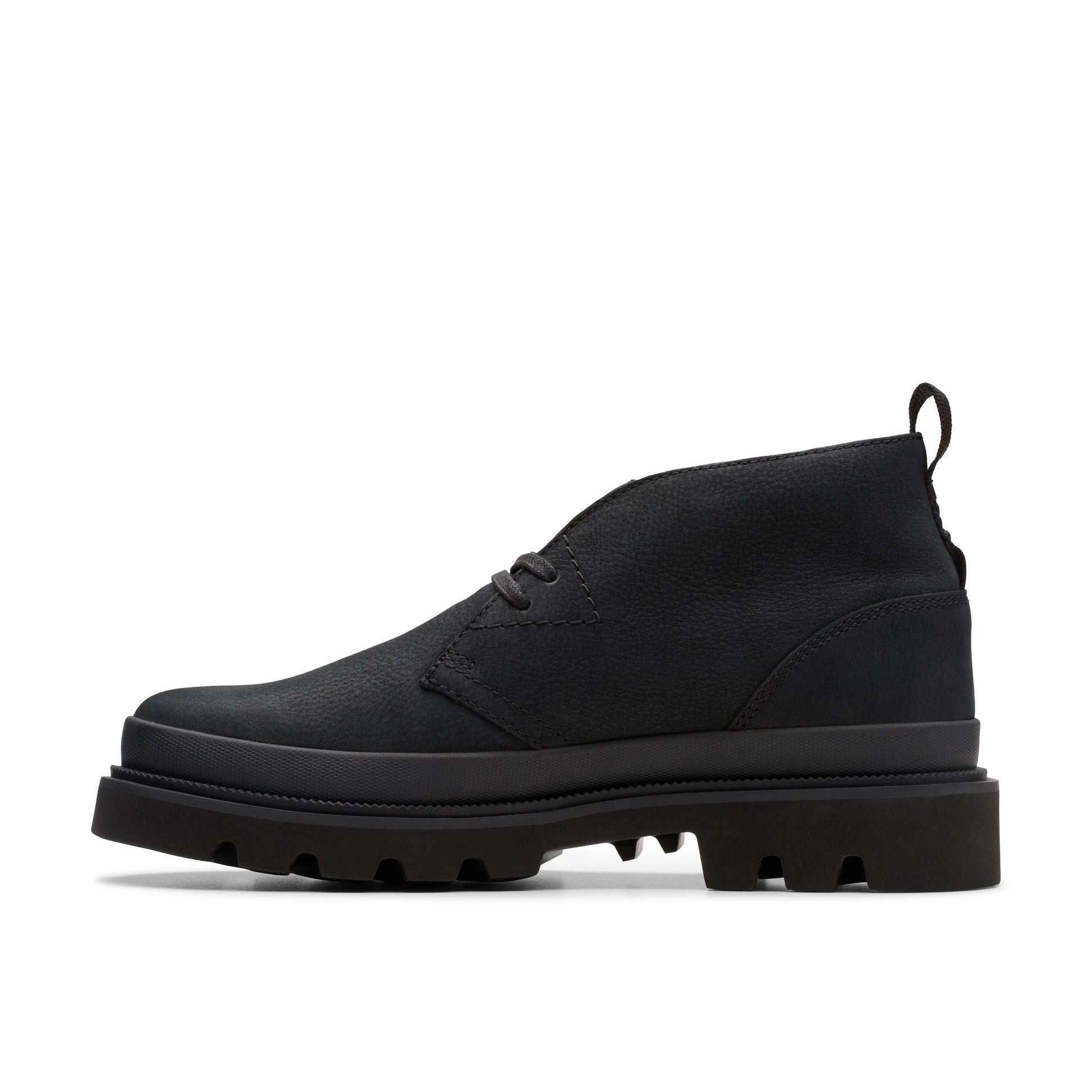 Botas para hombre de la marca clarks modelo badell db black nubuck en color negro