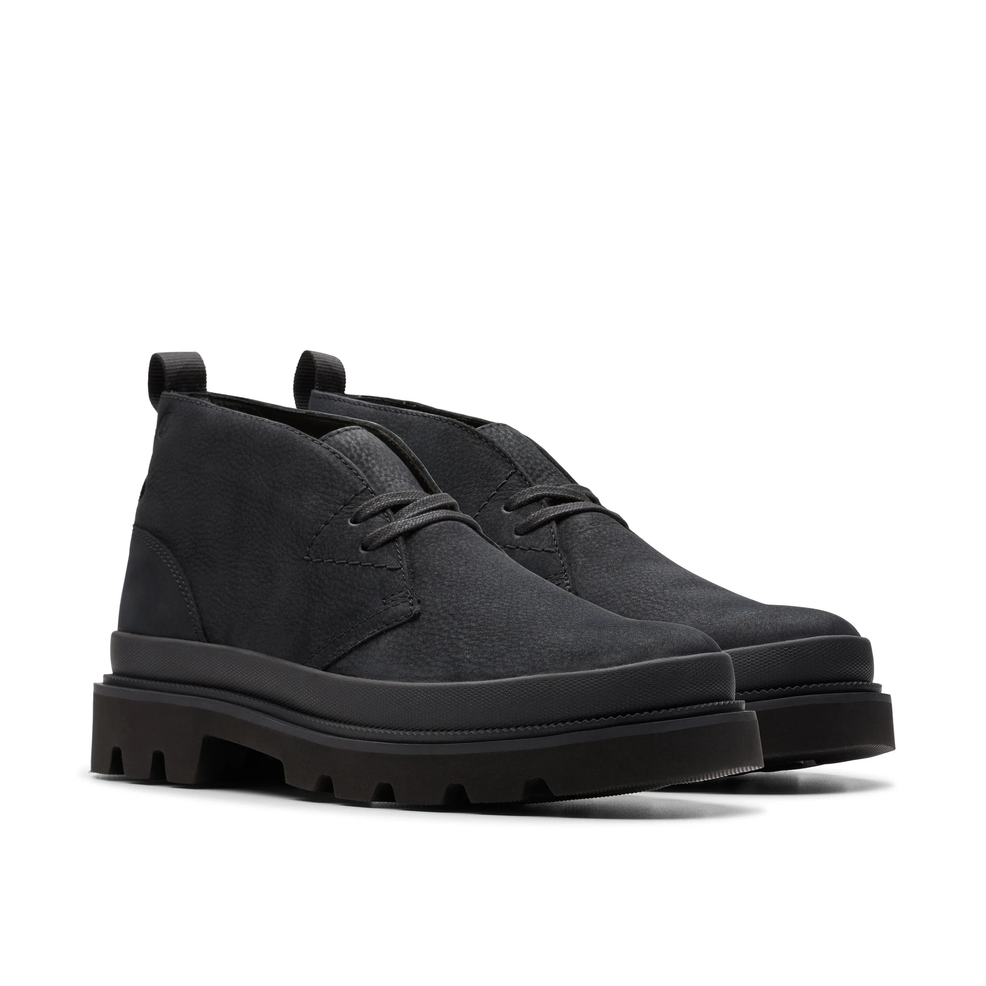 Botas para hombre de la marca clarks modelo badell db black nubuck en color negro