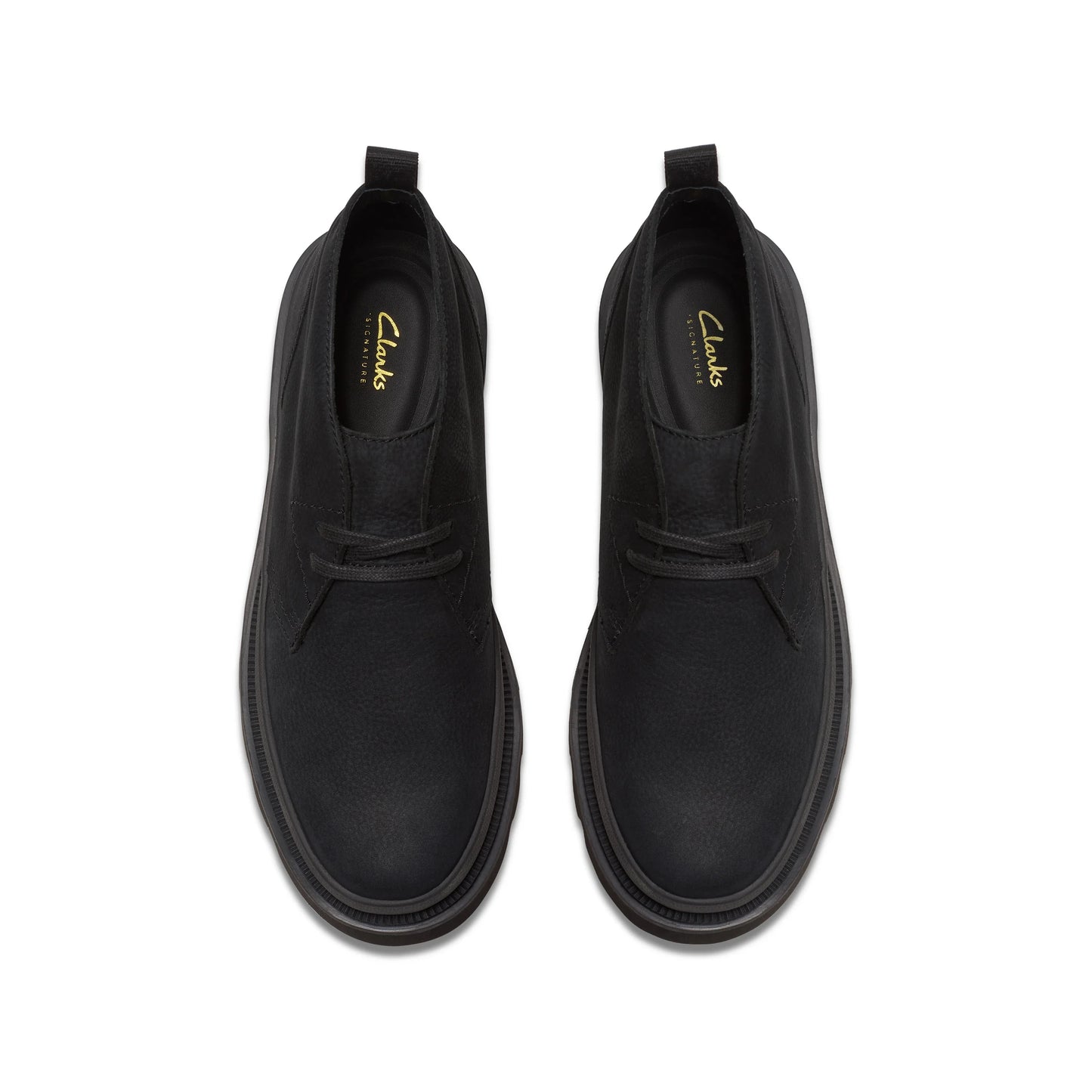 Botas para hombre de la marca clarks modelo badell db black nubuck en color negro