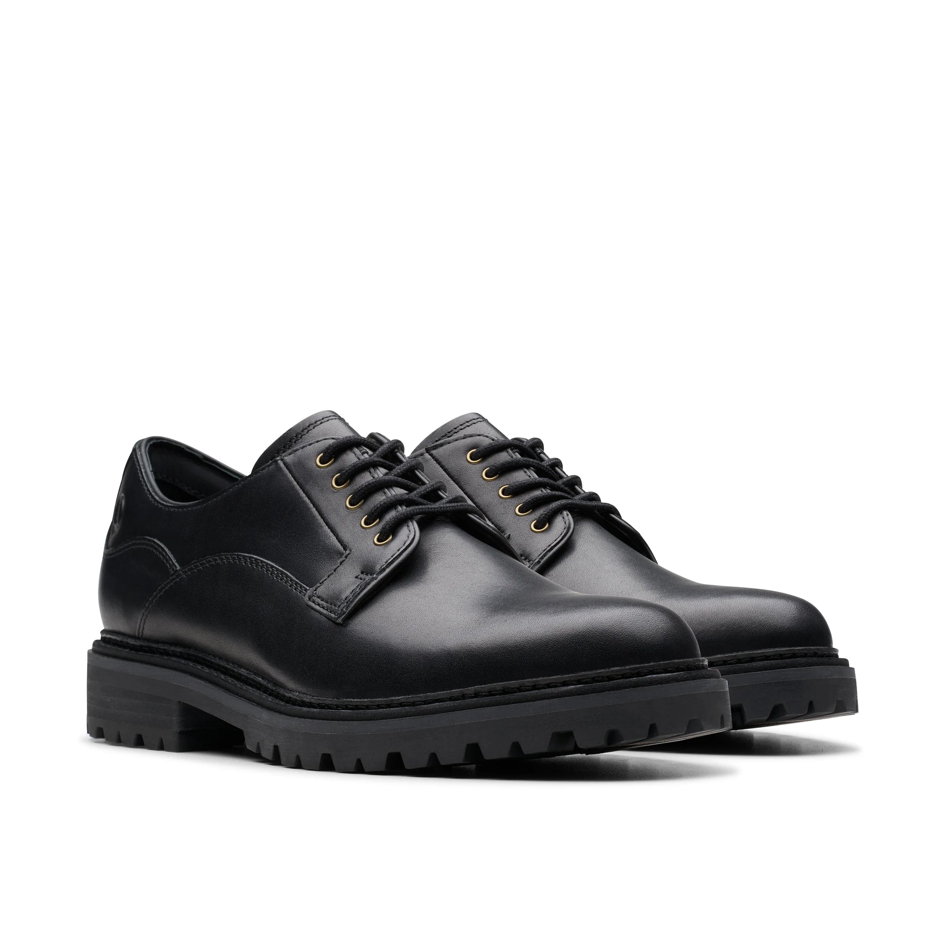 Zapatos casual para hombre de la marca clarks modelo clarkridge lo black leather en color negro