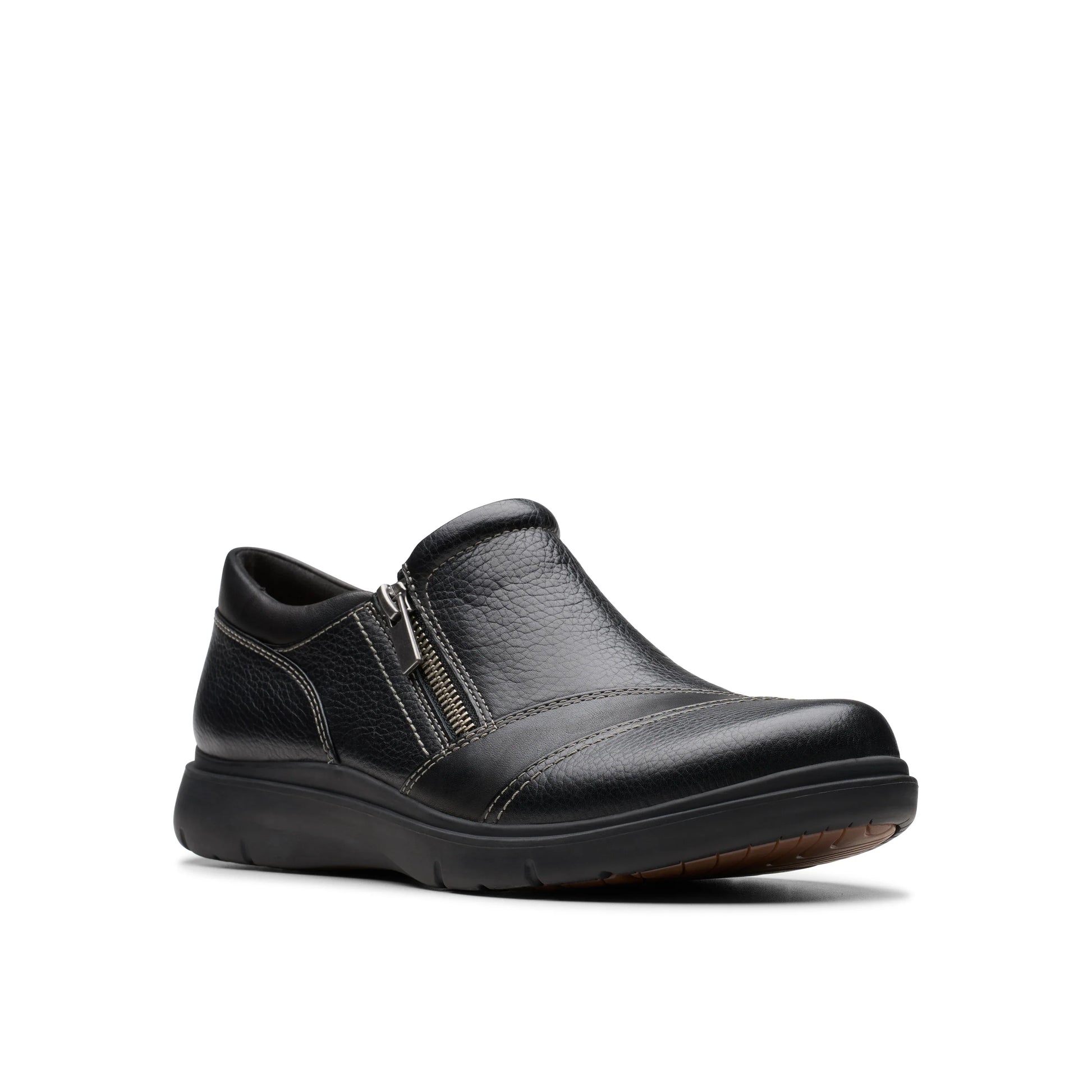 Zapatos casual para mujer de la marca clarks modelo certina pure black leather en color negro