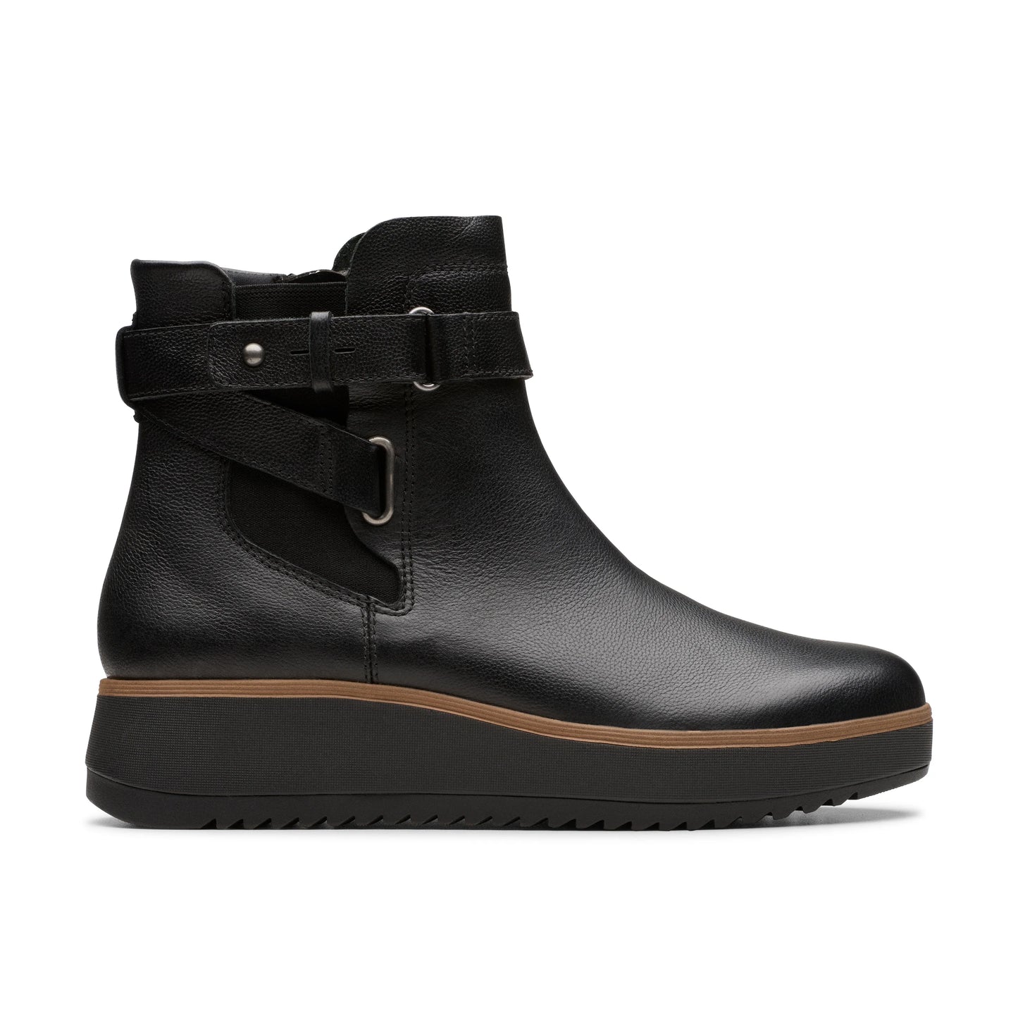 Botas para mujer de la marca clarks modelo zylah faye black leather en color negro