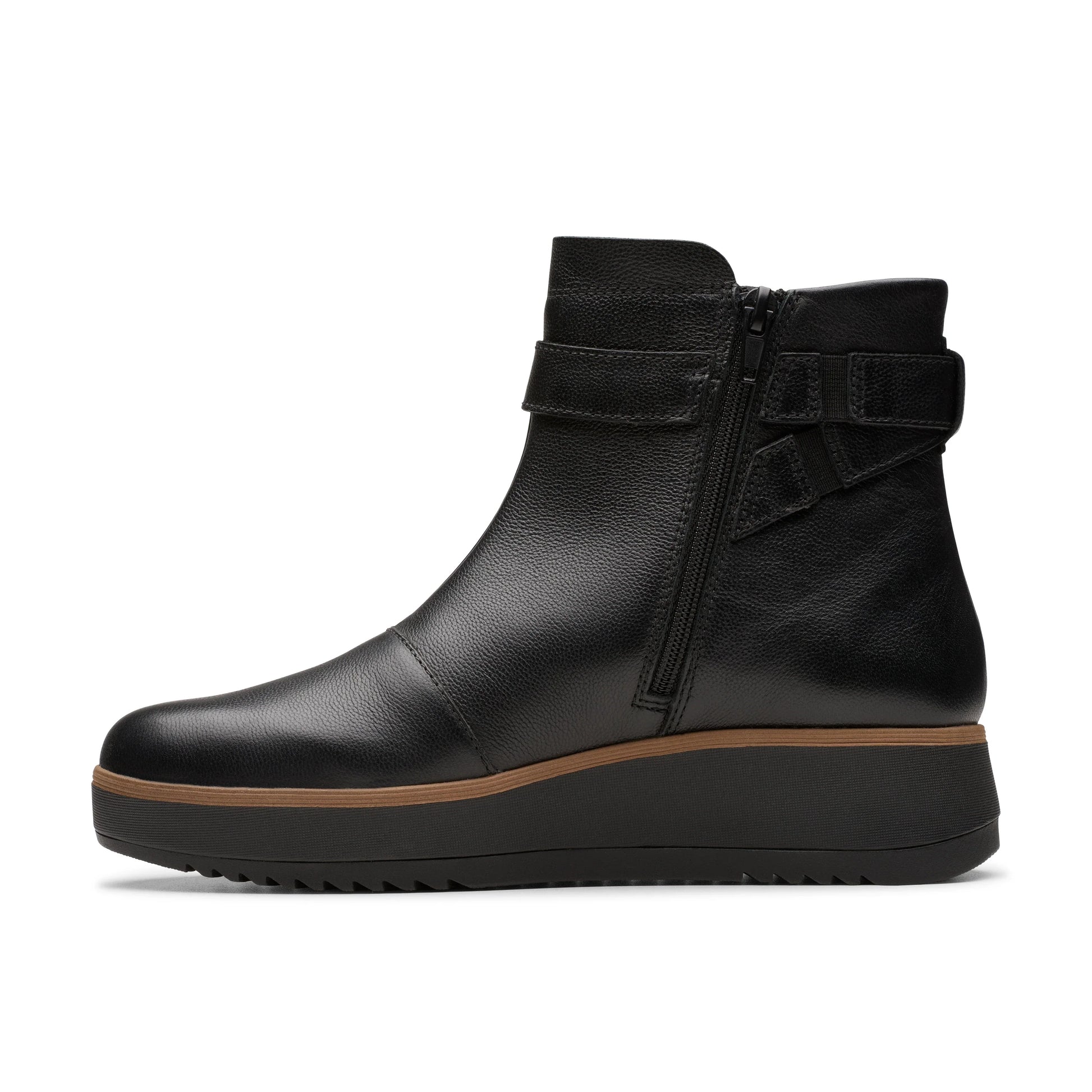 Botas para mujer de la marca clarks modelo zylah faye black leather en color negro