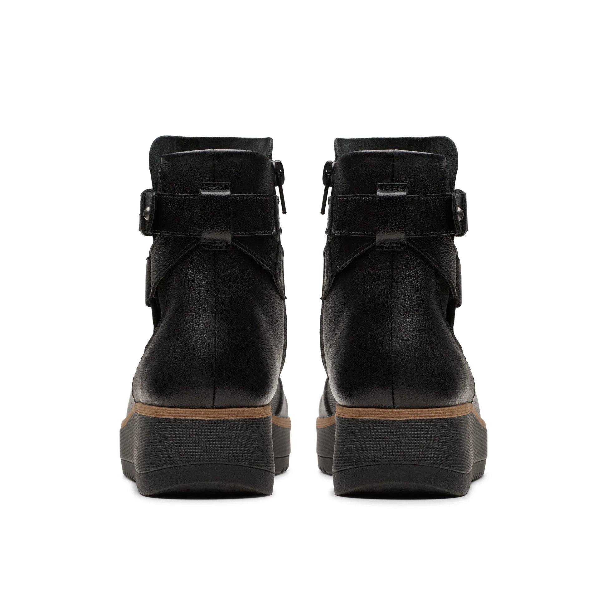 Botas para mujer de la marca clarks modelo zylah faye black leather en color negro