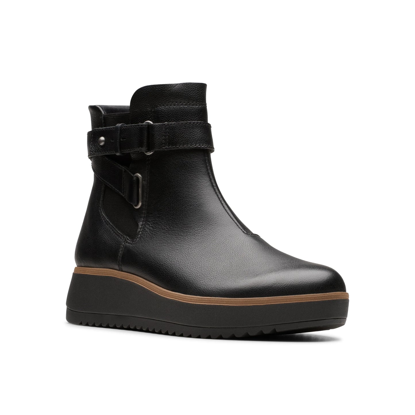 Botas para mujer de la marca clarks modelo zylah faye black leather en color negro