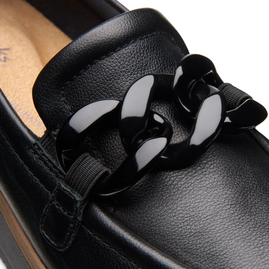 Zapatos Casual De La Marca Clarks  Para Mujer Modelo Zylah May Black Leather En Color Negro