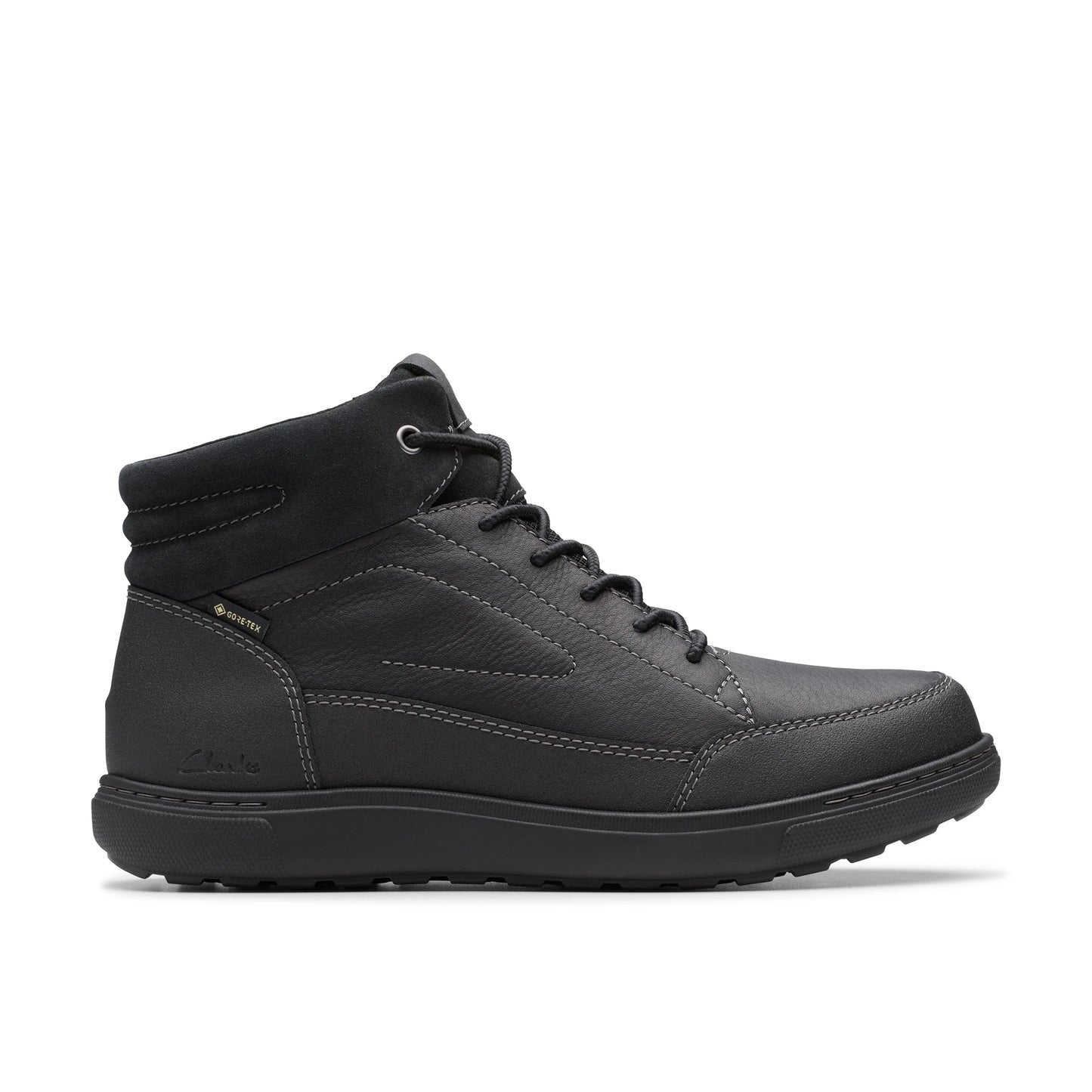 Botas para hombre de la marca clarks modelo mapstone higtx black wlined lea en color negro